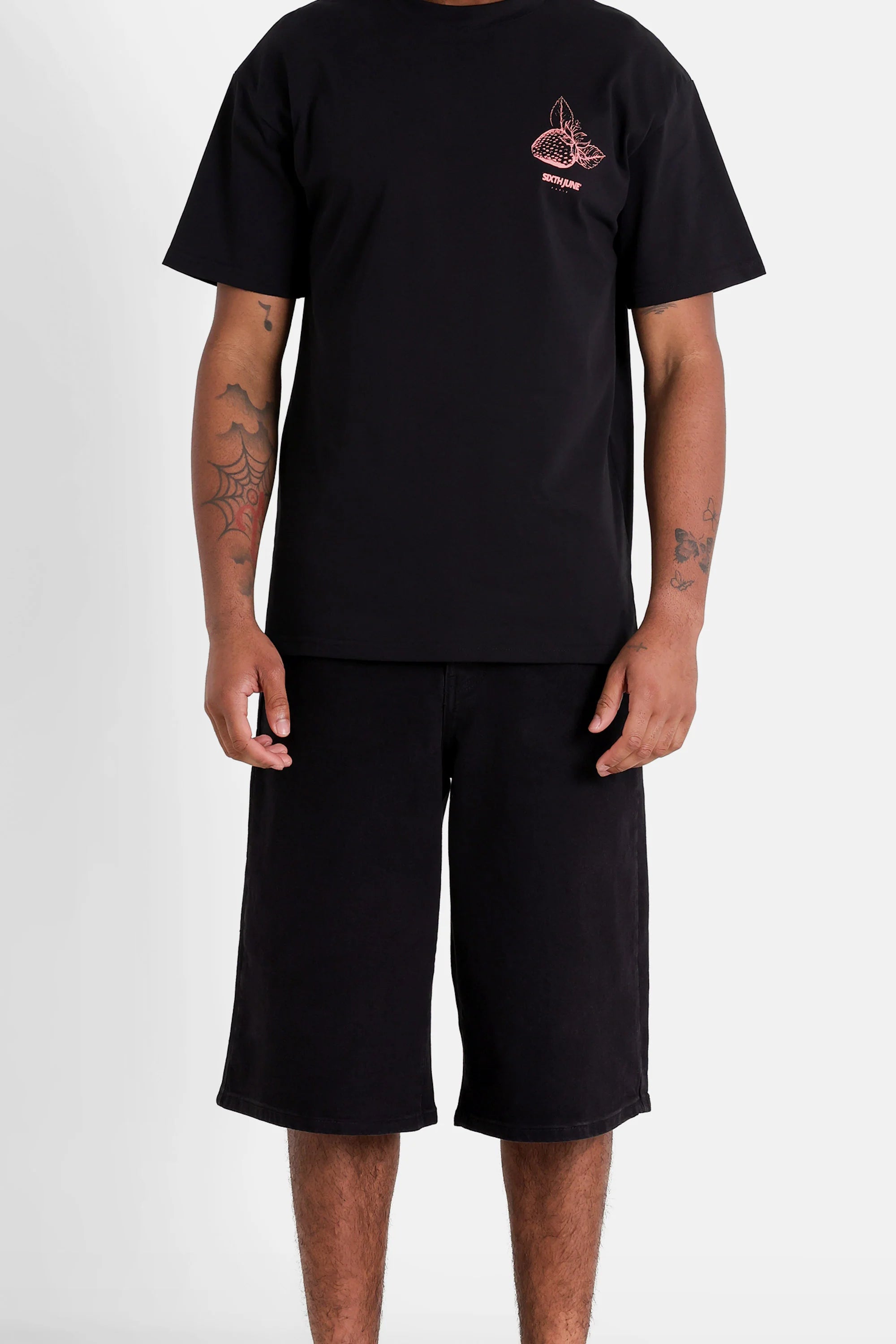 SIXTH JUNE - Baggy denim shorts - Black - Headz Up 