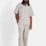 SIXTH JUNE - Textured Stripes SS shirt - Navy - Headz Up 