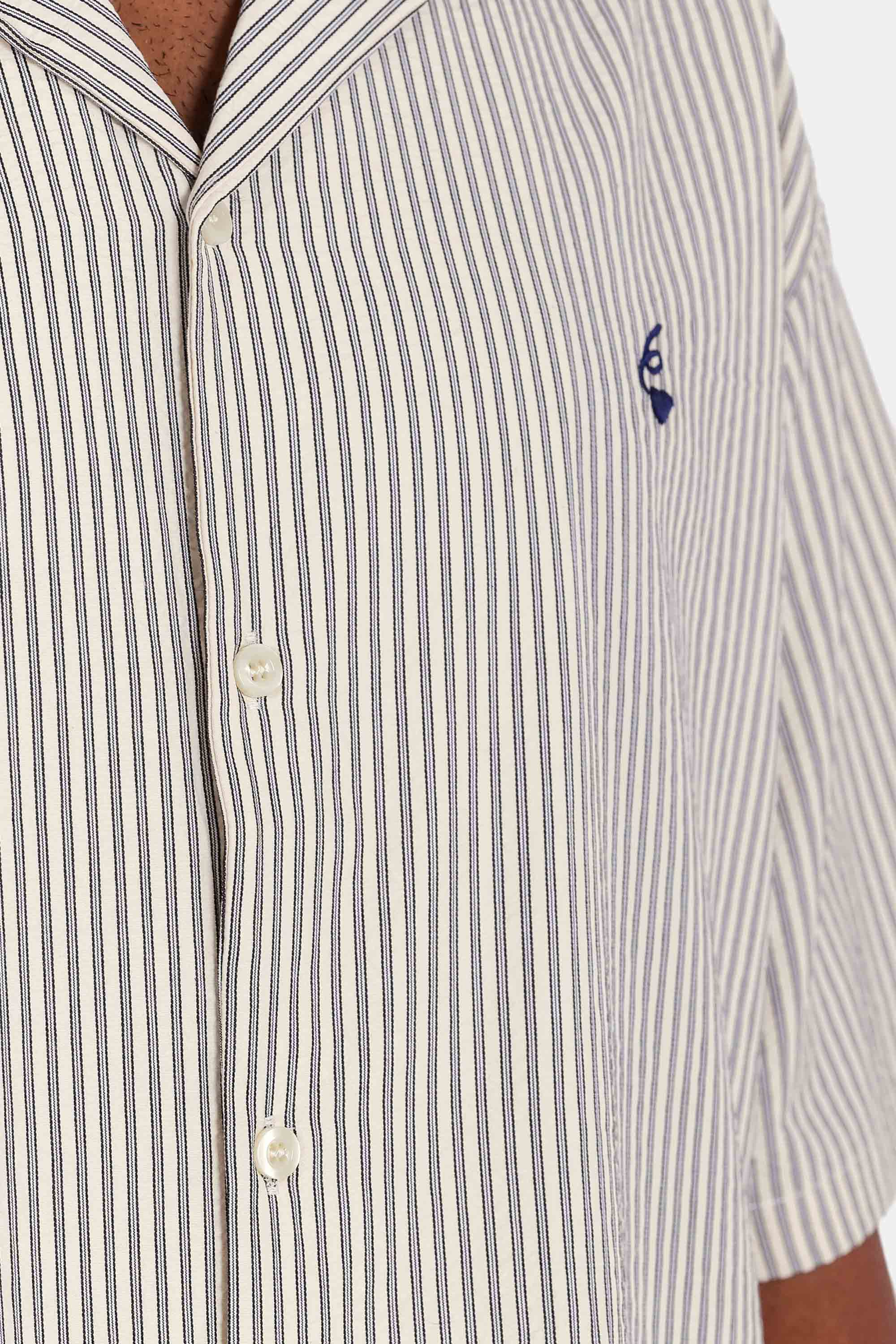 SIXTH JUNE - Textured Stripes SS shirt - Navy - Headz Up 