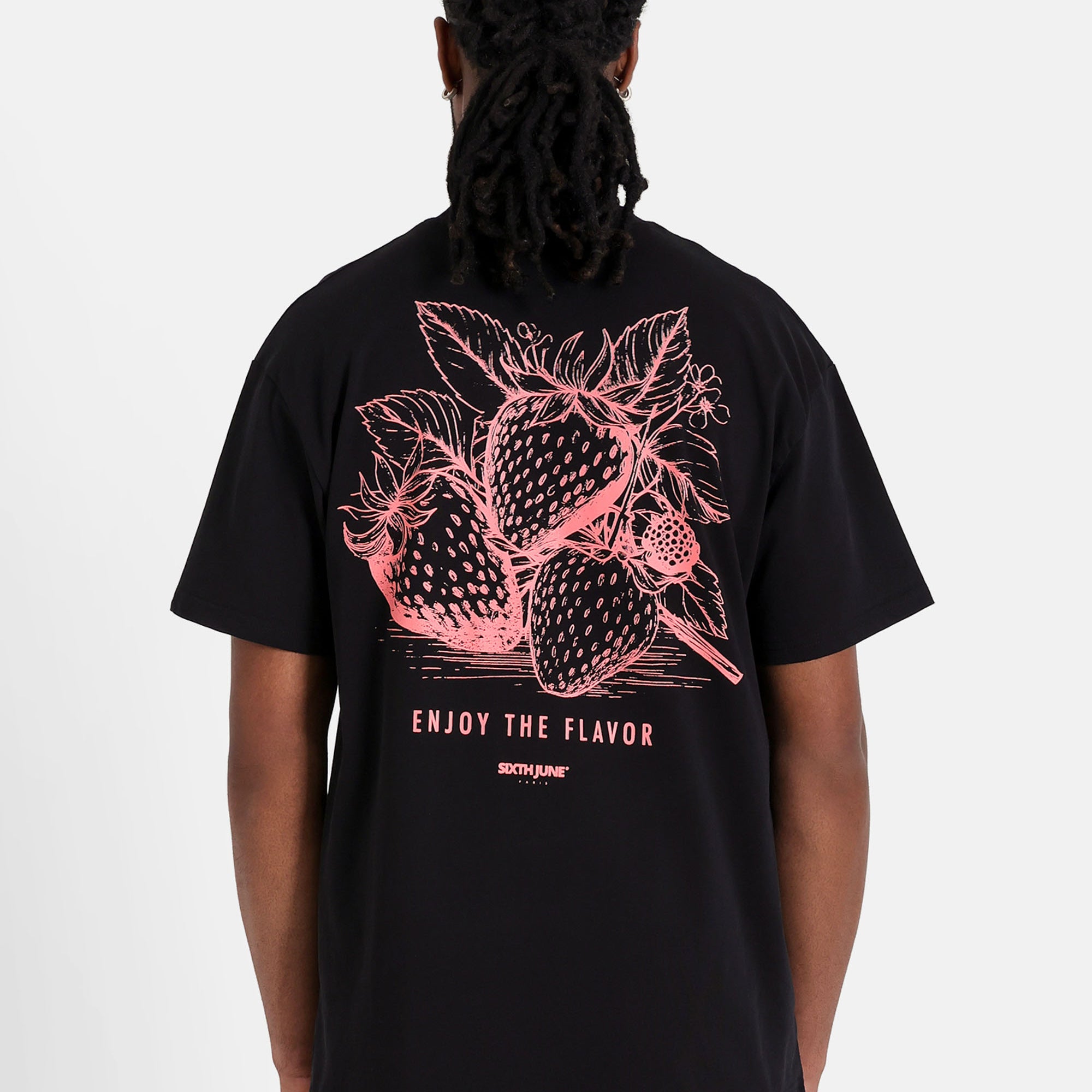 SIXTH JUNE - Strawberry Print SS Tshirt - Black - Headz Up 