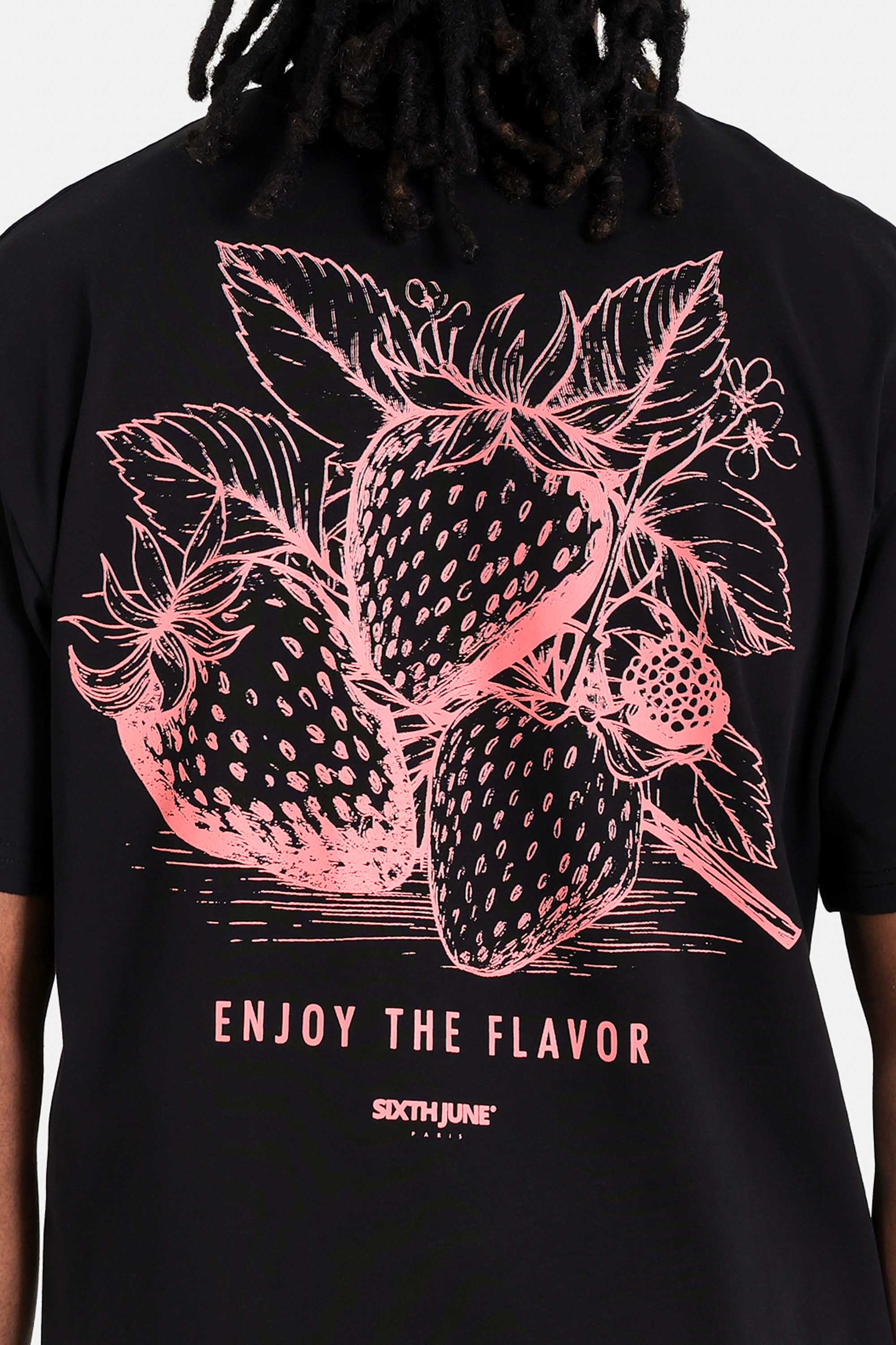 SIXTH JUNE - Strawberry Print SS Tshirt - Black - Headz Up 