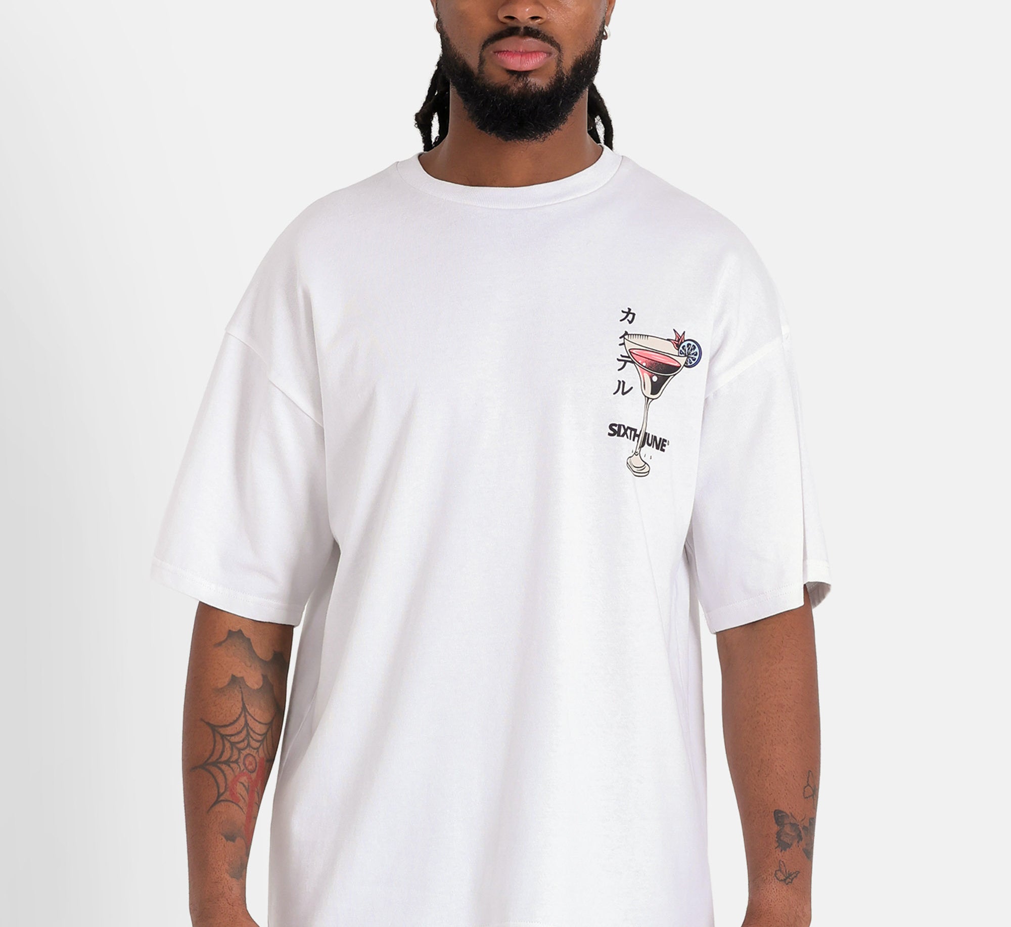 SIXTH JUNE - Cocktail Print SS Tshirt - White - Headz Up 