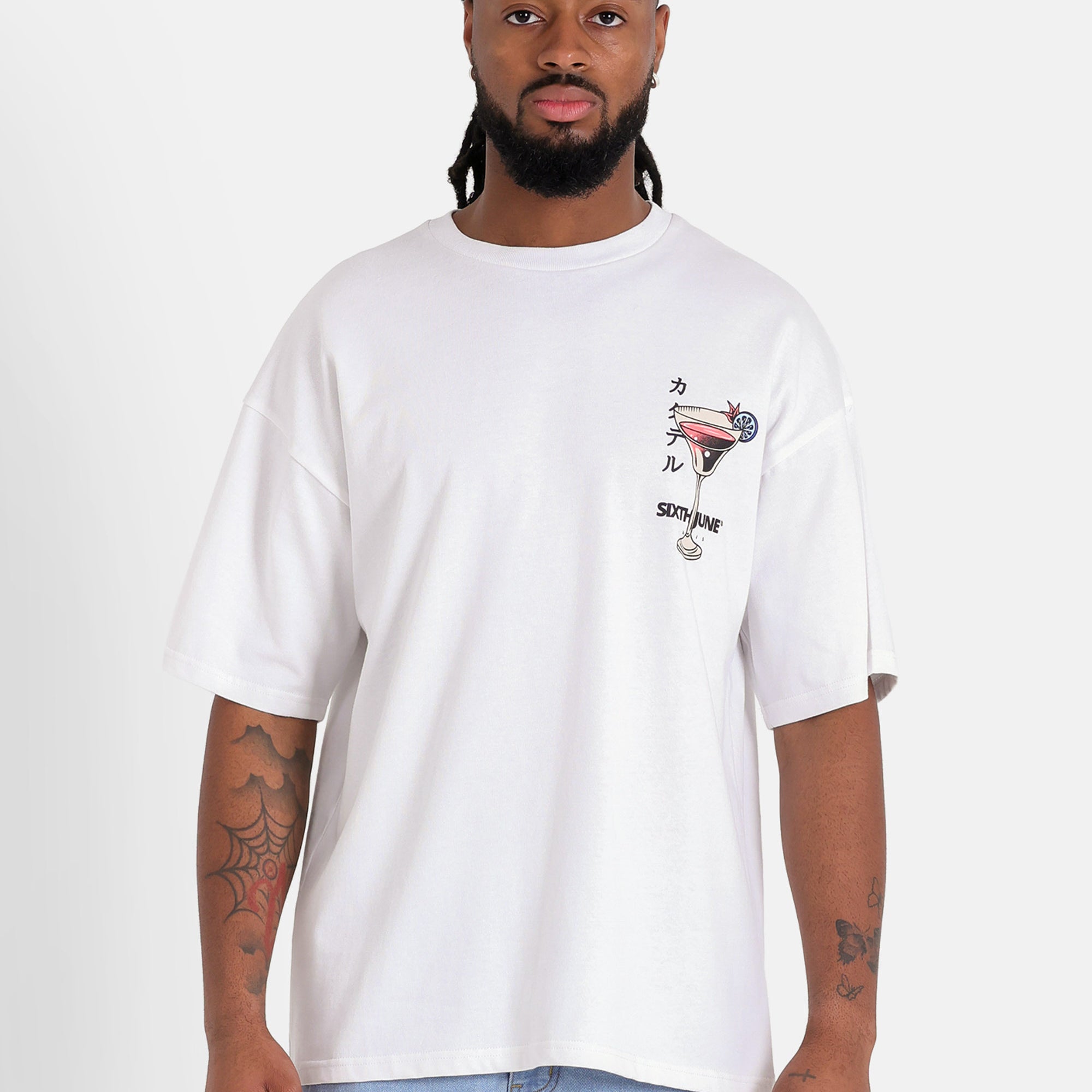 SIXTH JUNE - Cocktail Print SS Tshirt - White - Headz Up 