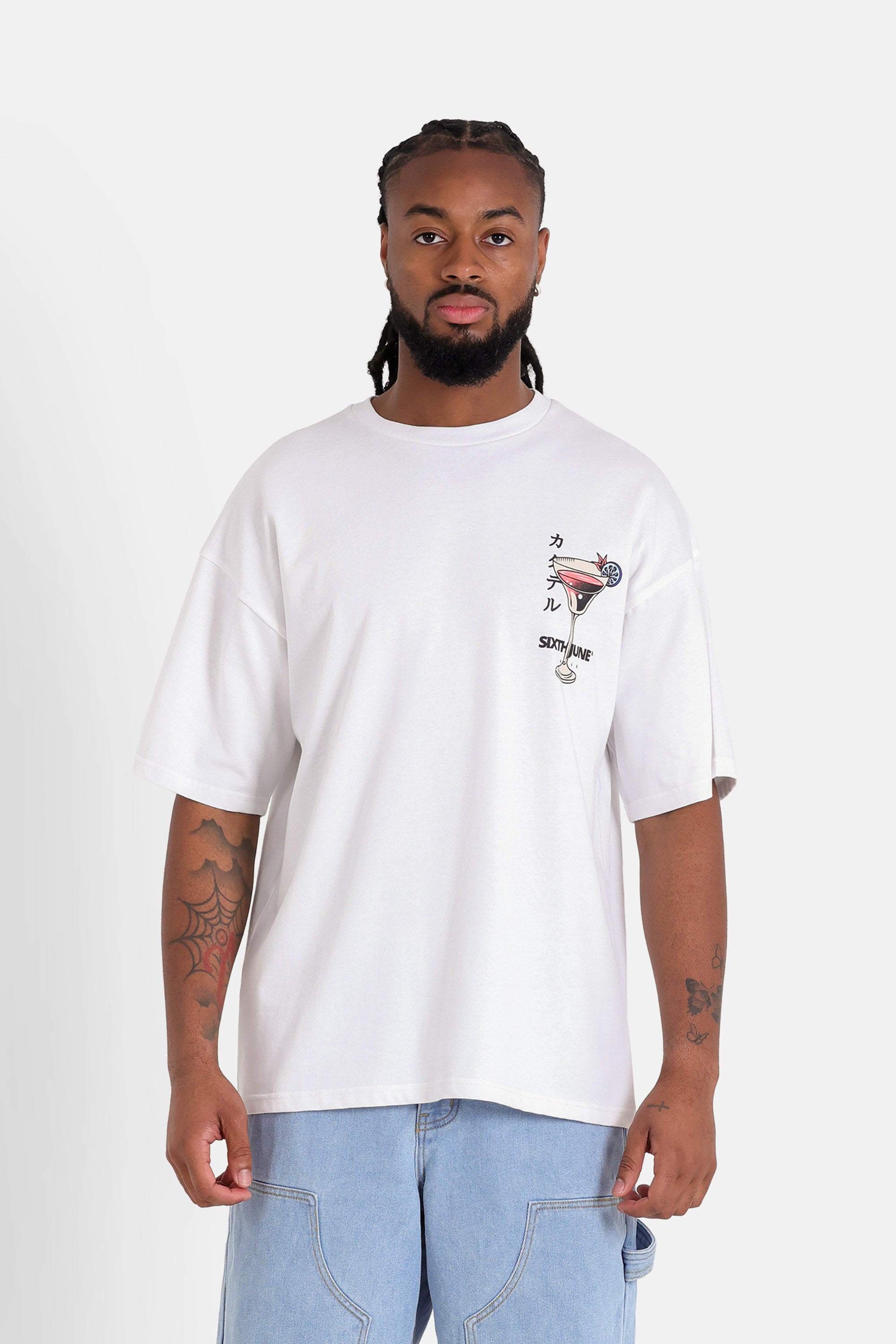 SIXTH JUNE - Cocktail Print SS Tshirt - White - Headz Up 