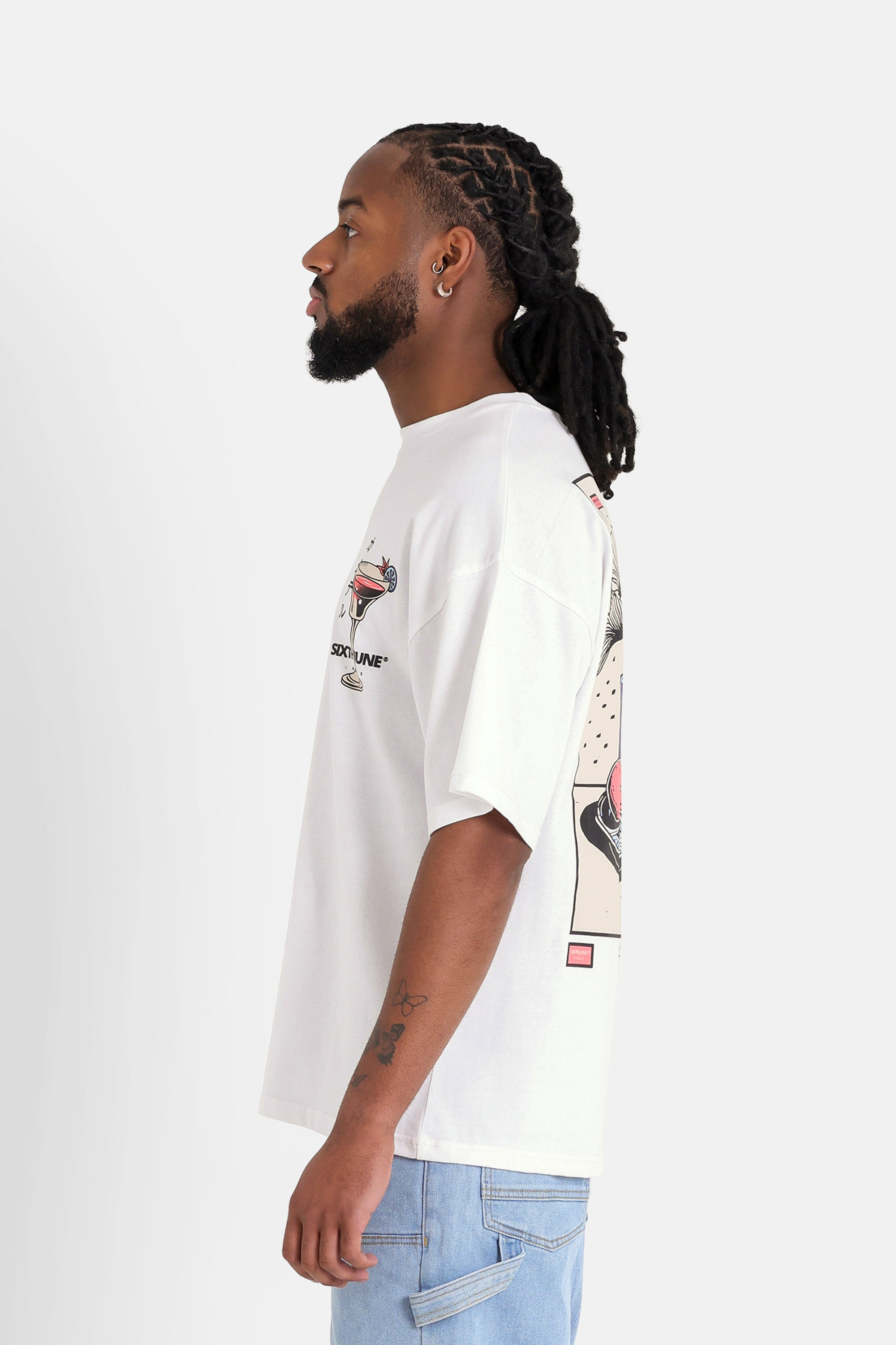SIXTH JUNE - Cocktail Print SS Tshirt - White - Headz Up 