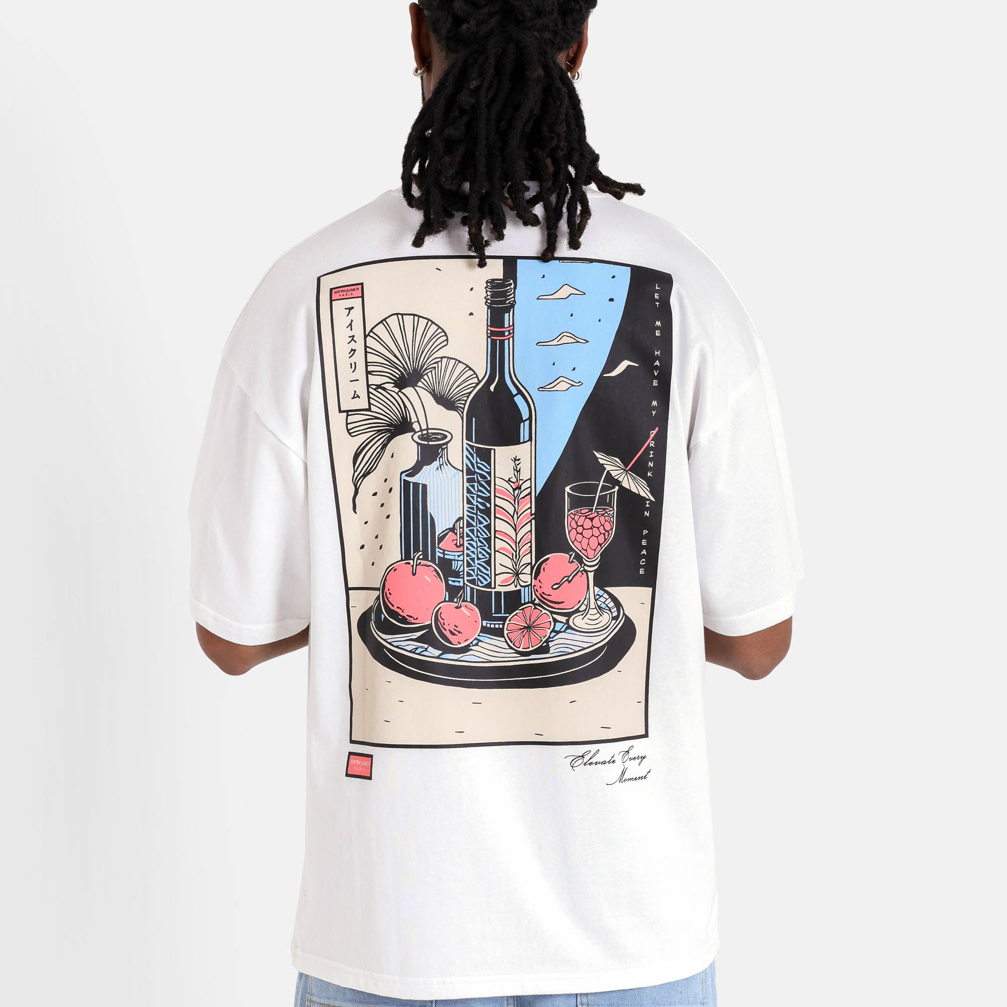 SIXTH JUNE - Cocktail Print SS Tshirt - White - Headz Up 