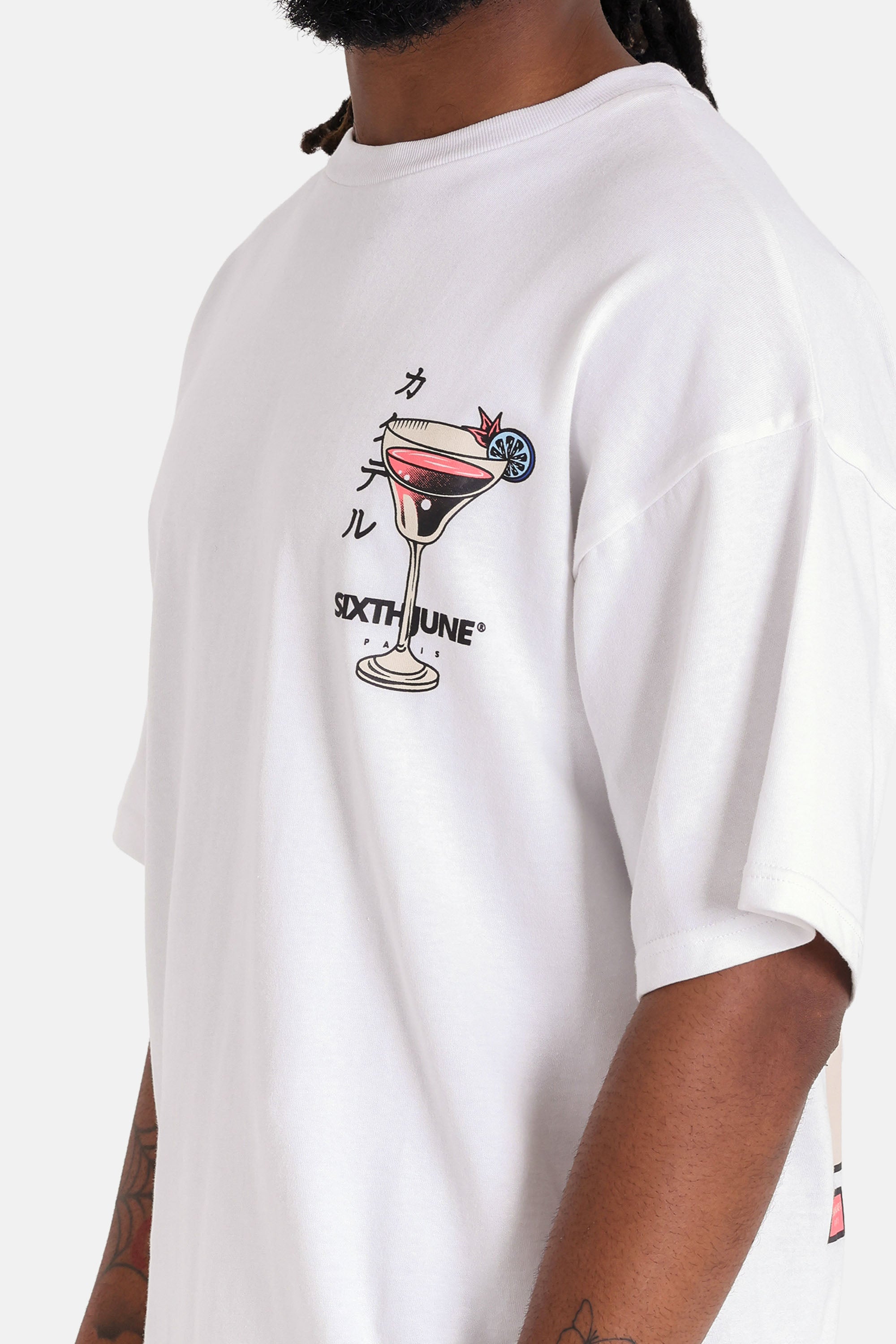 SIXTH JUNE - Cocktail Print SS Tshirt - White - Headz Up 