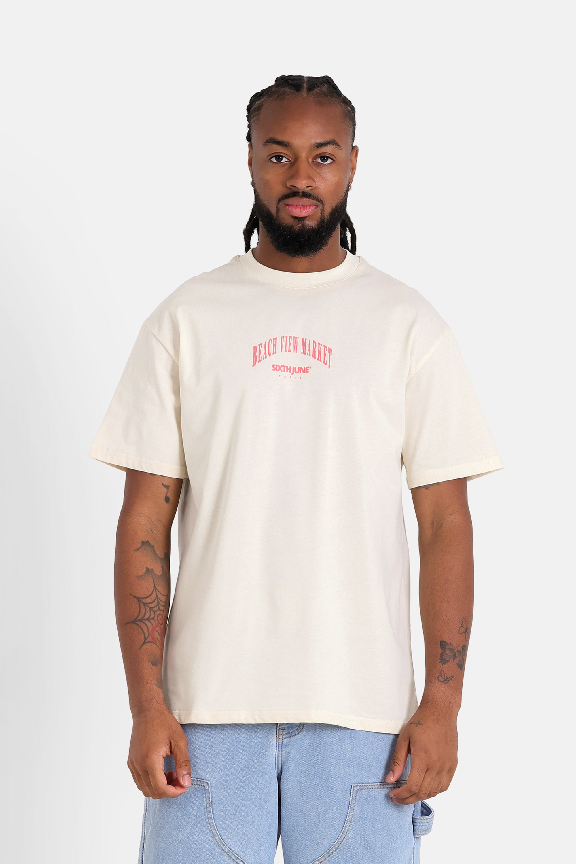 SIXTH JUNE - 6 Eleven print SS Tshirt - Beige - Headz Up 