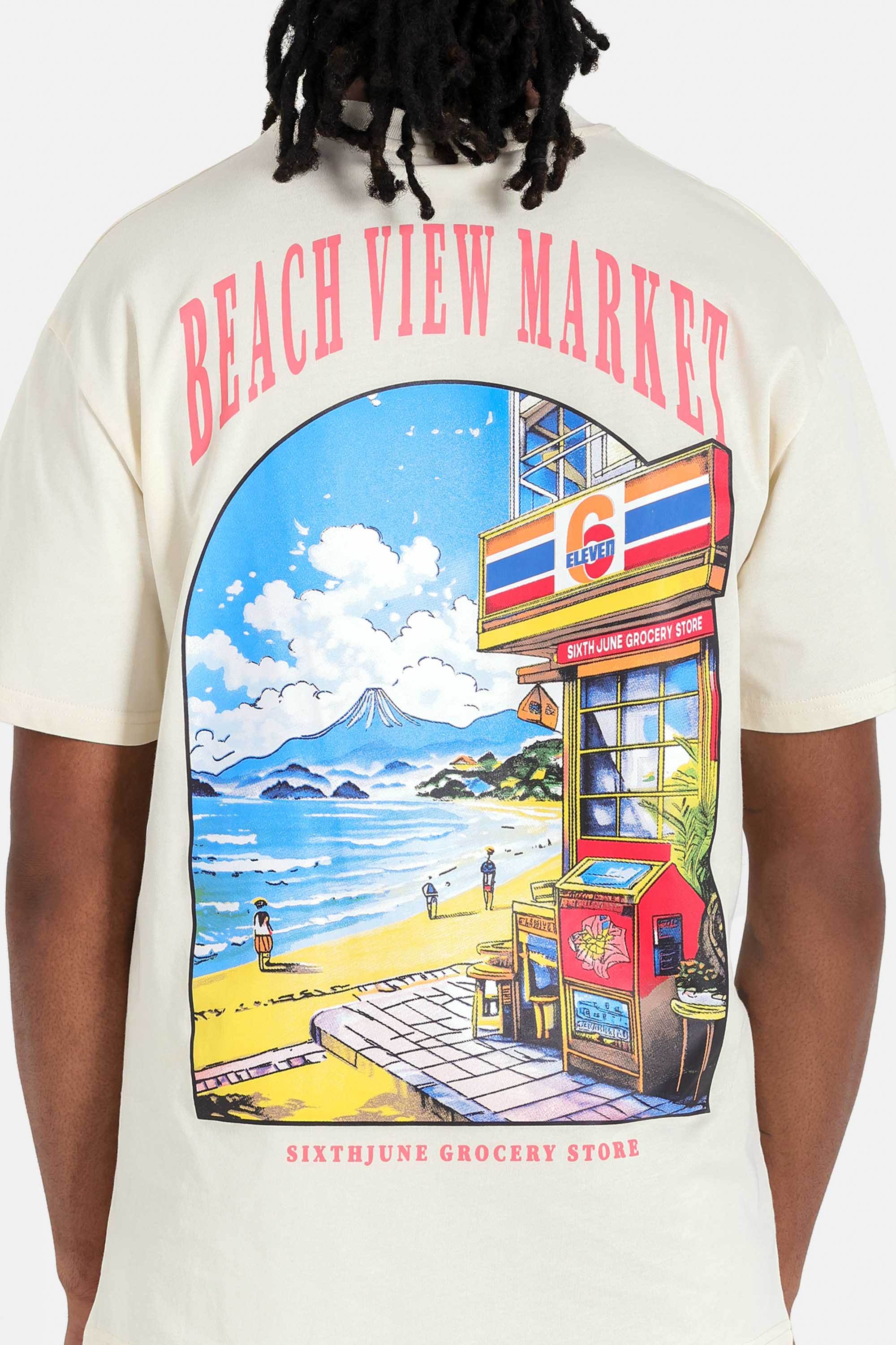 SIXTH JUNE - 6 Eleven print SS Tshirt - Beige - Headz Up 