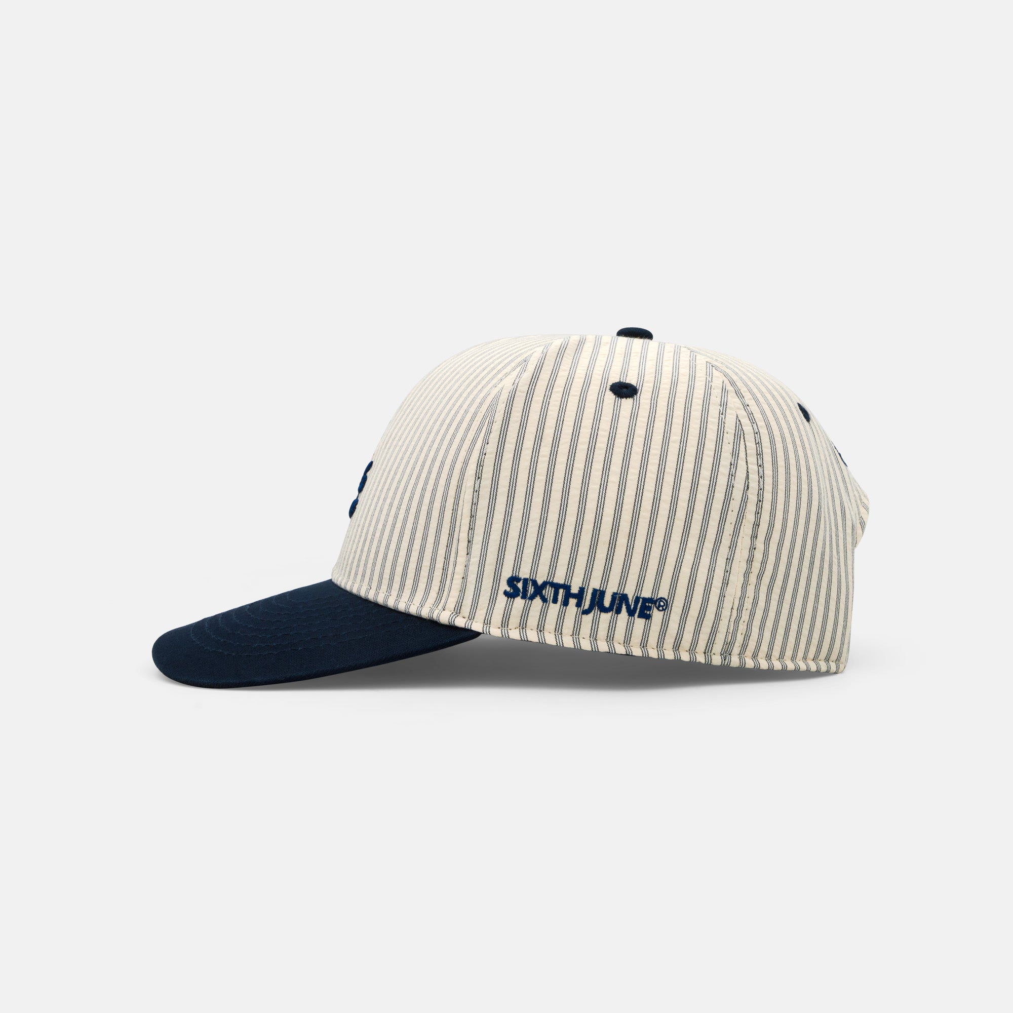 SIXTH JUNE - Textured Stripes Caps - Navy - Headz Up 