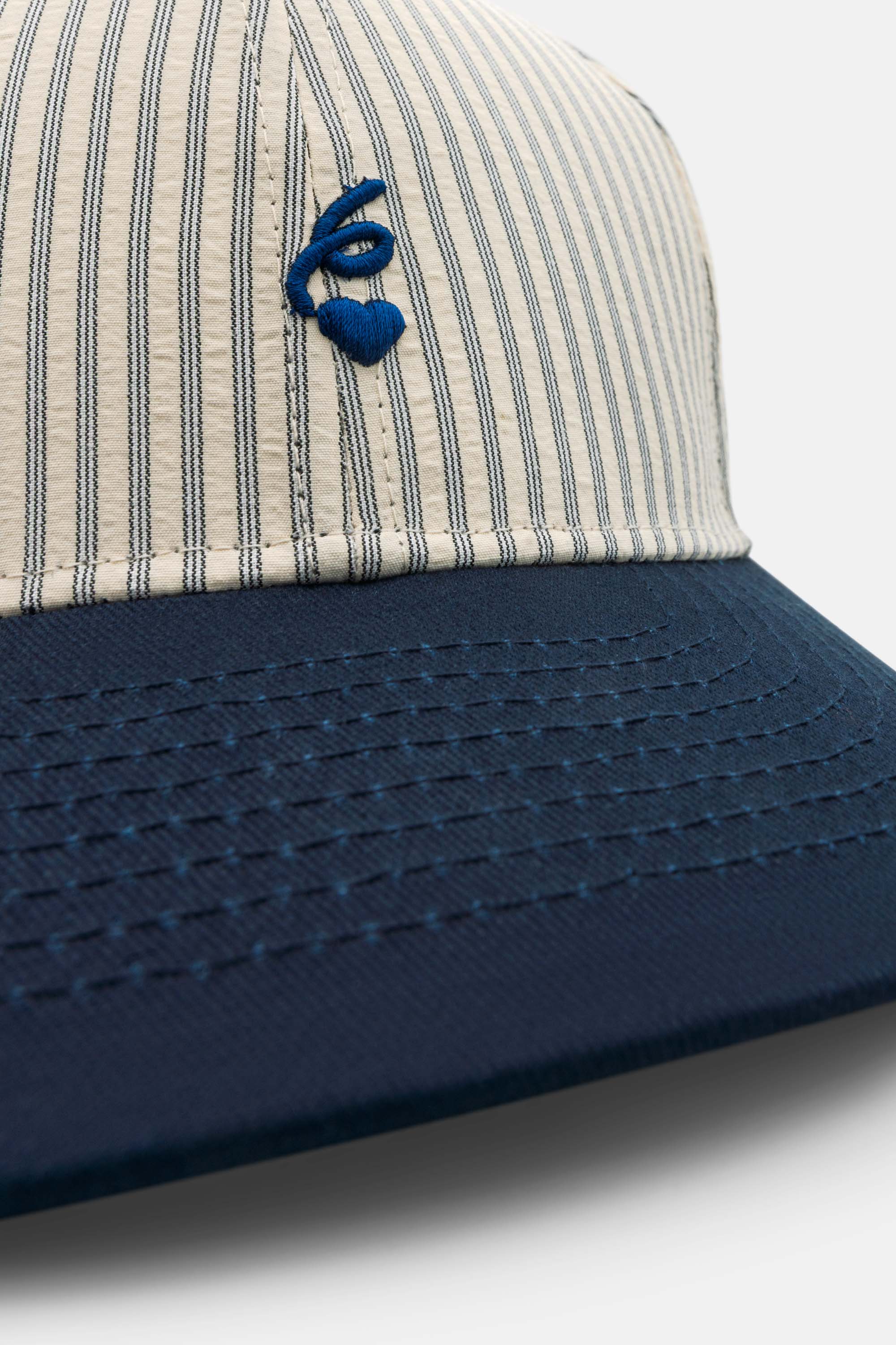 SIXTH JUNE - Textured Stripes Caps - Navy - Headz Up 