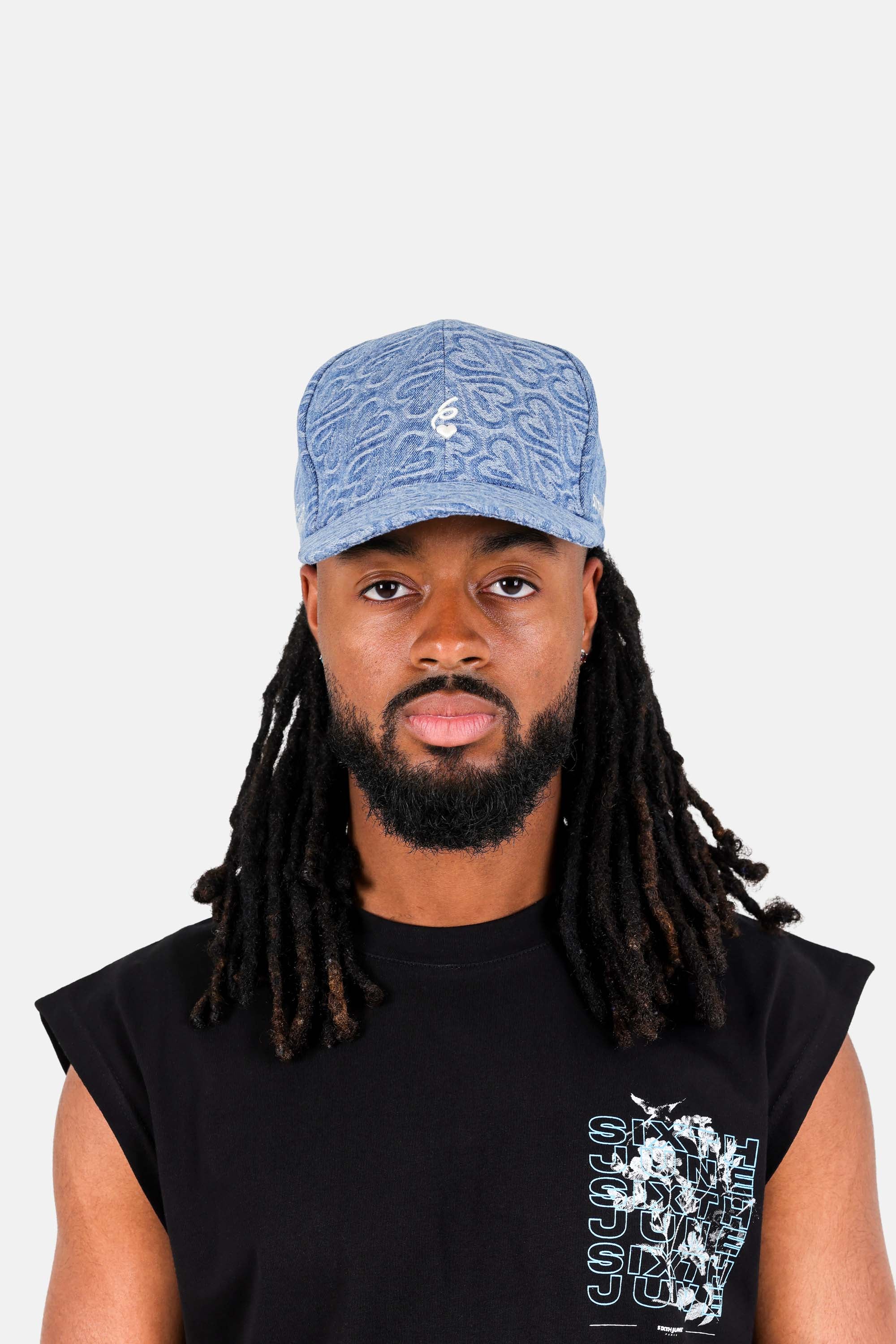 SIXTH JUNE - All Over Heart Demin Caps - LBLU - Headz Up 