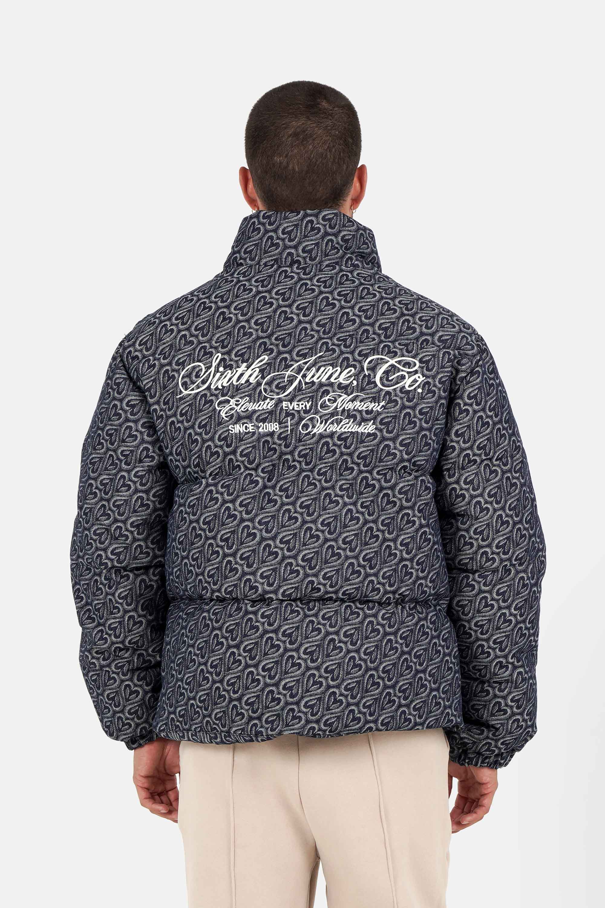 SIXTH JUNE - All Over Heart Demin Puffer - Blue - Headz Up 