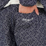 SIXTH JUNE - All Over Heart Demin Pants - Blue - Headz Up 