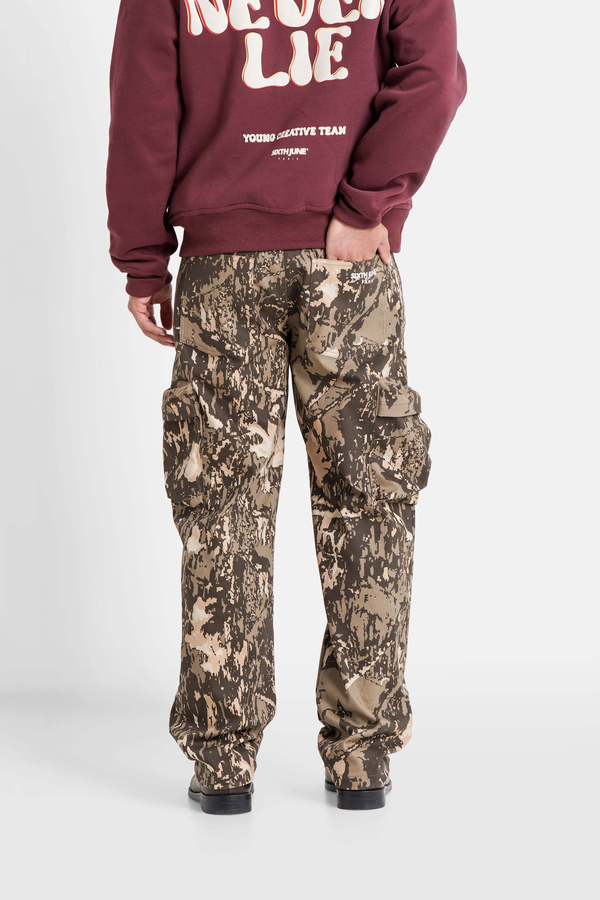 SIXTH JUNE - Digital camo loose pants - Brown - Headz Up 