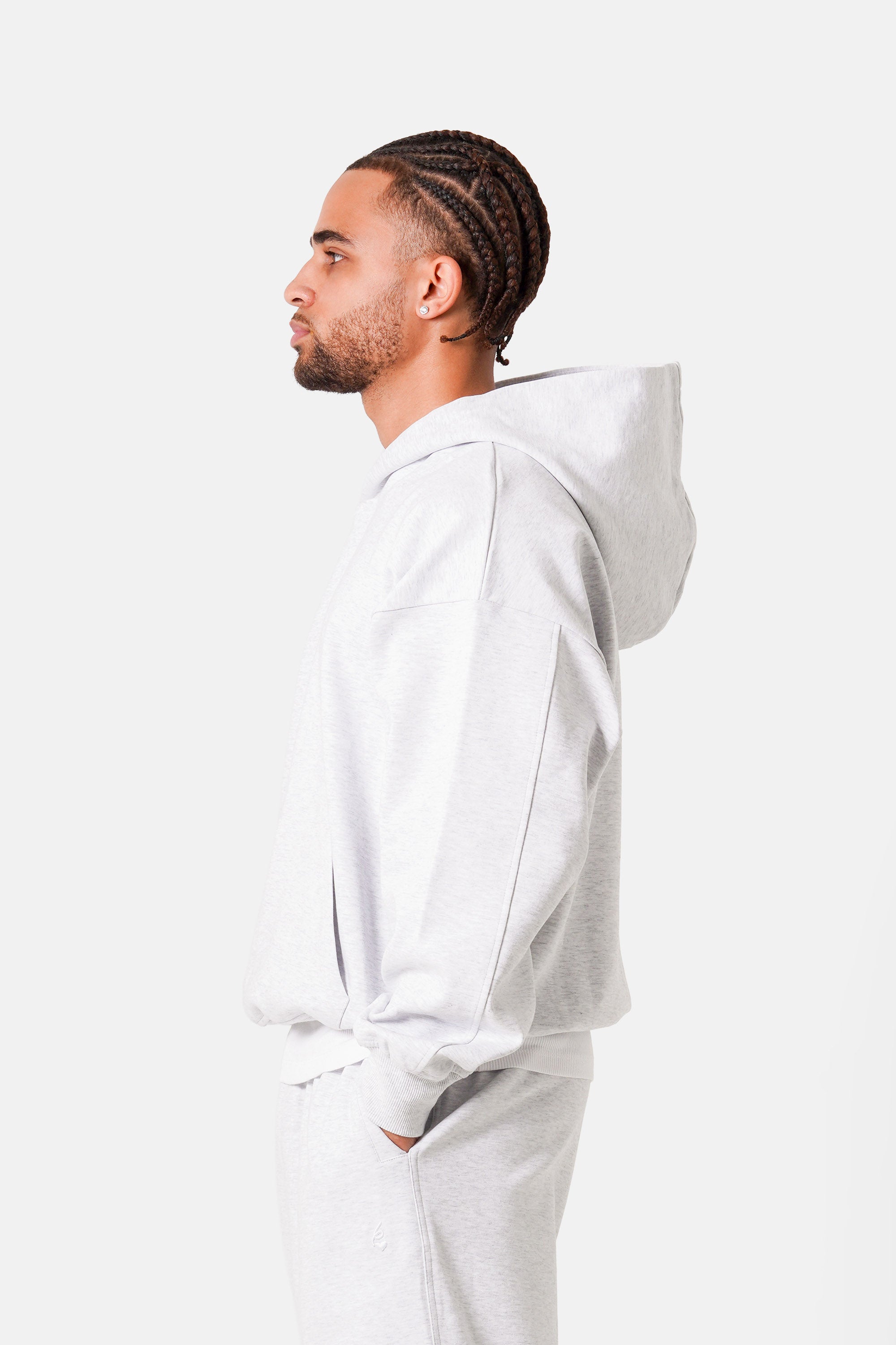 SIXTH JUNE - Heavy cotton Hoodie - Light grey - Headz Up 