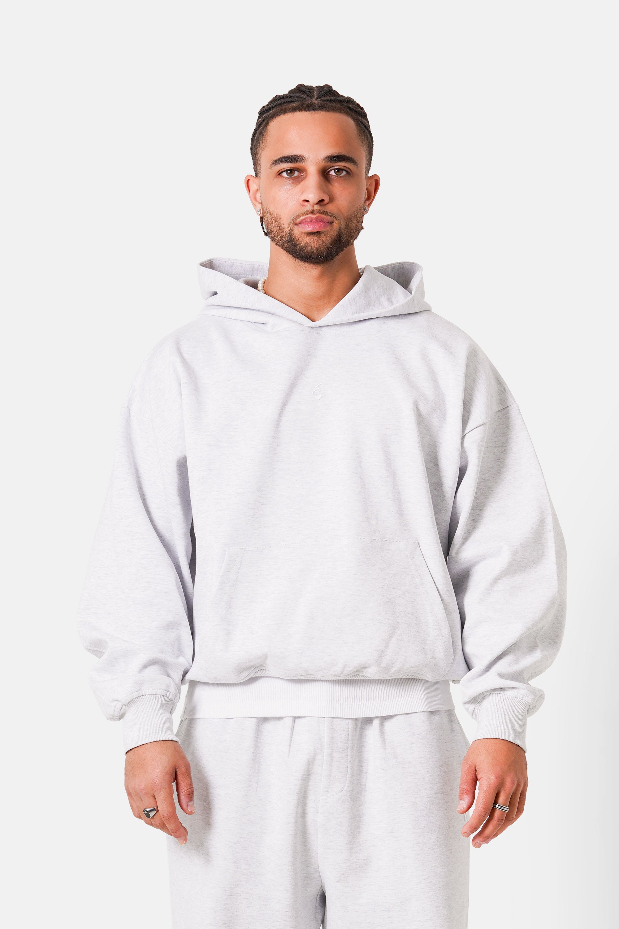 SIXTH JUNE - Heavy cotton Hoodie - Light grey - Headz Up 