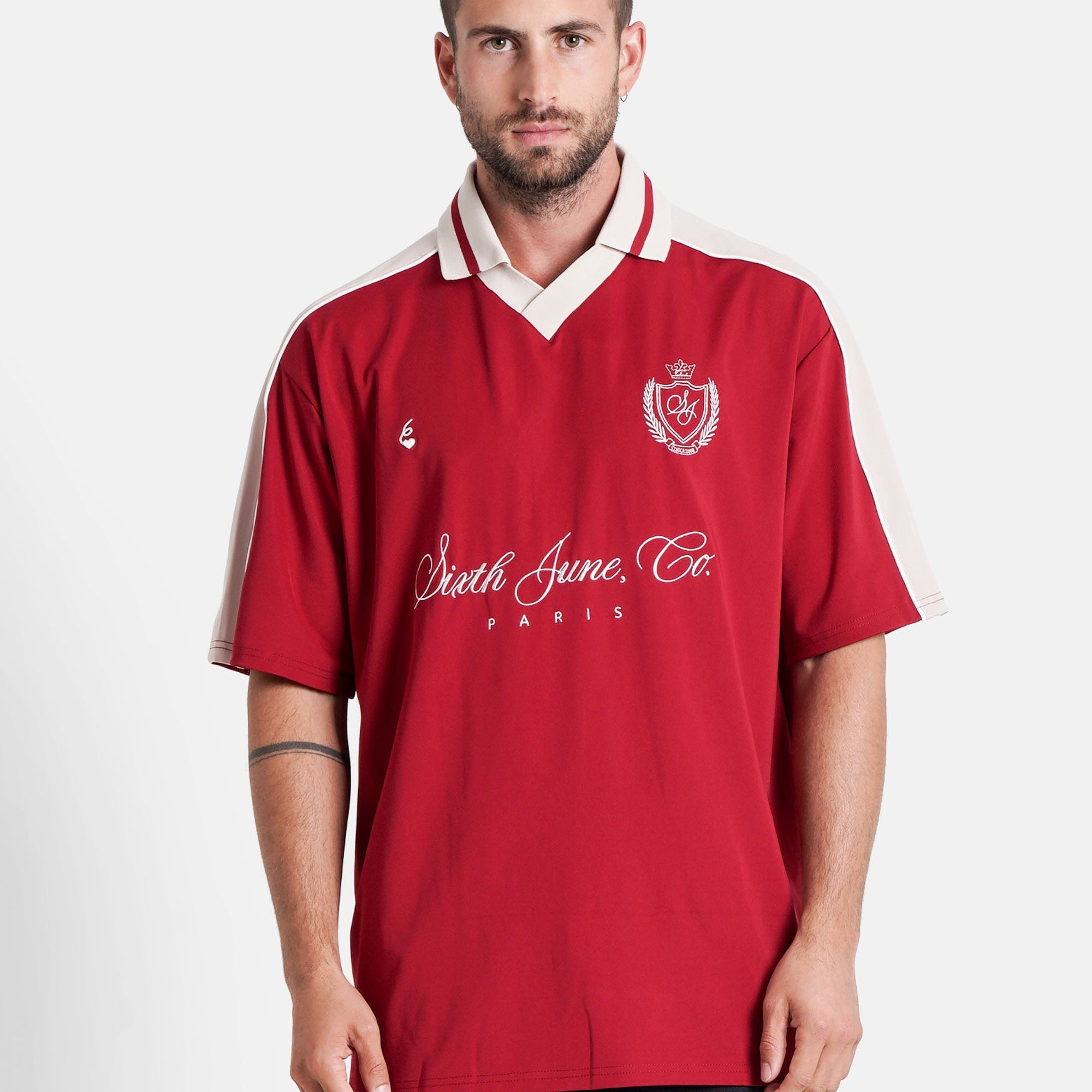 SIXTH JUNE - Soccer polo SS shirt - Red - Headz Up 
