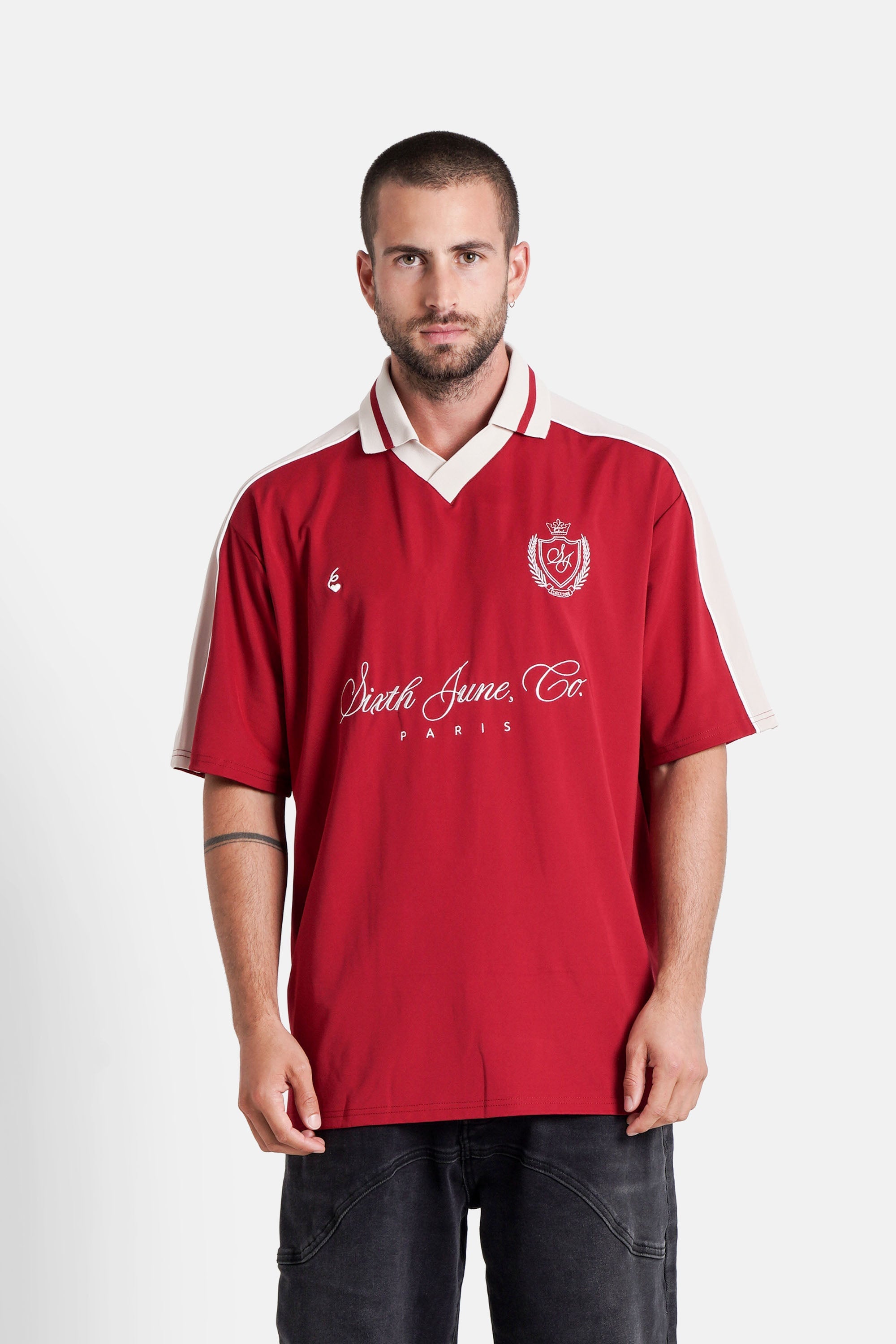 SIXTH JUNE - Soccer polo SS shirt - Red - Headz Up 