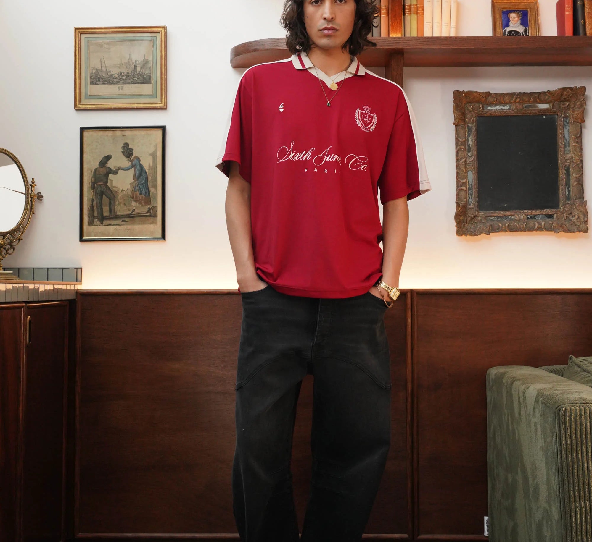 SIXTH JUNE - Soccer polo SS shirt - Red - Headz Up 