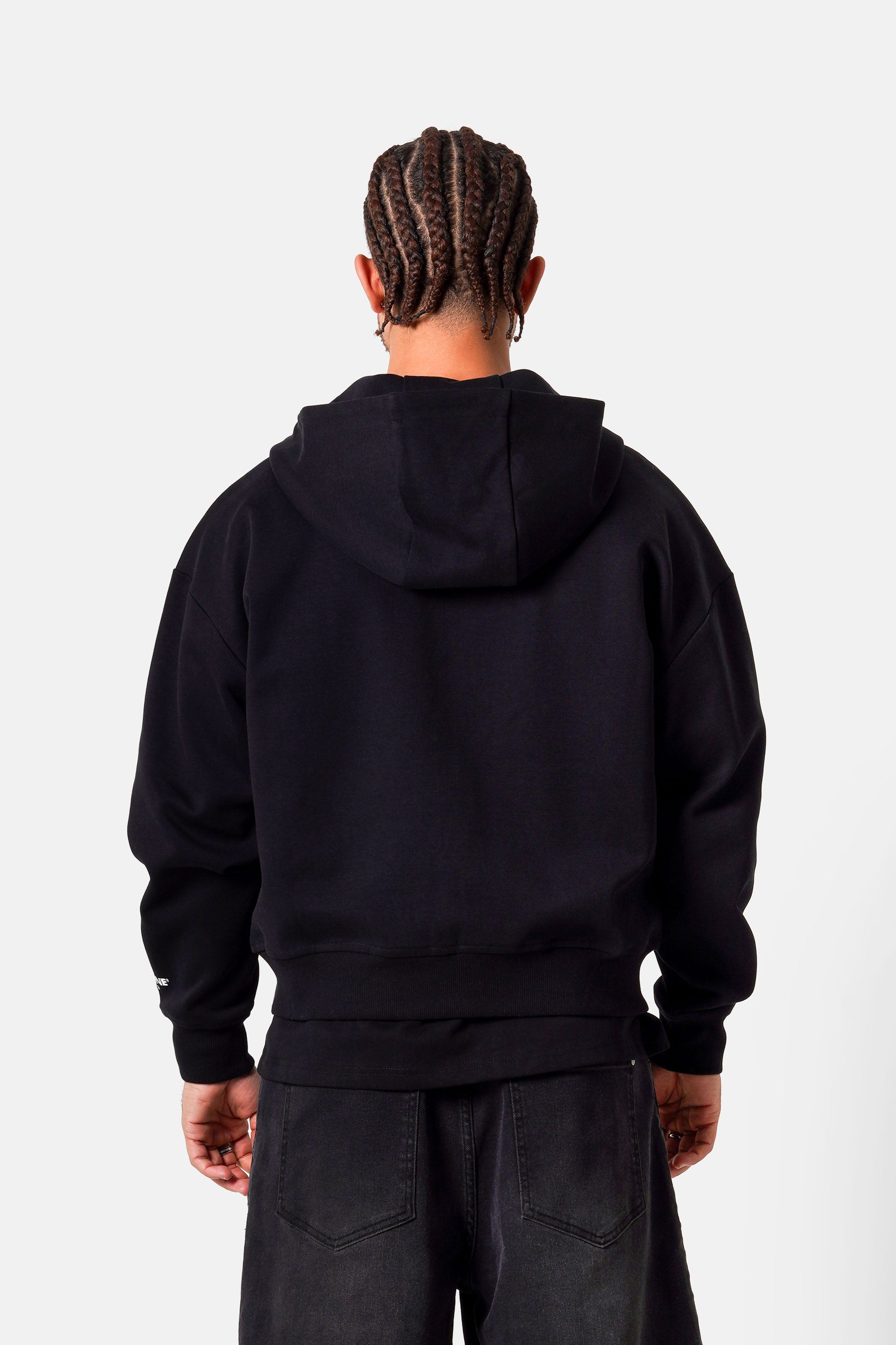SIXTH JUNE - Heavy Cotton Zip Up Hoodie - Black - Headz Up 