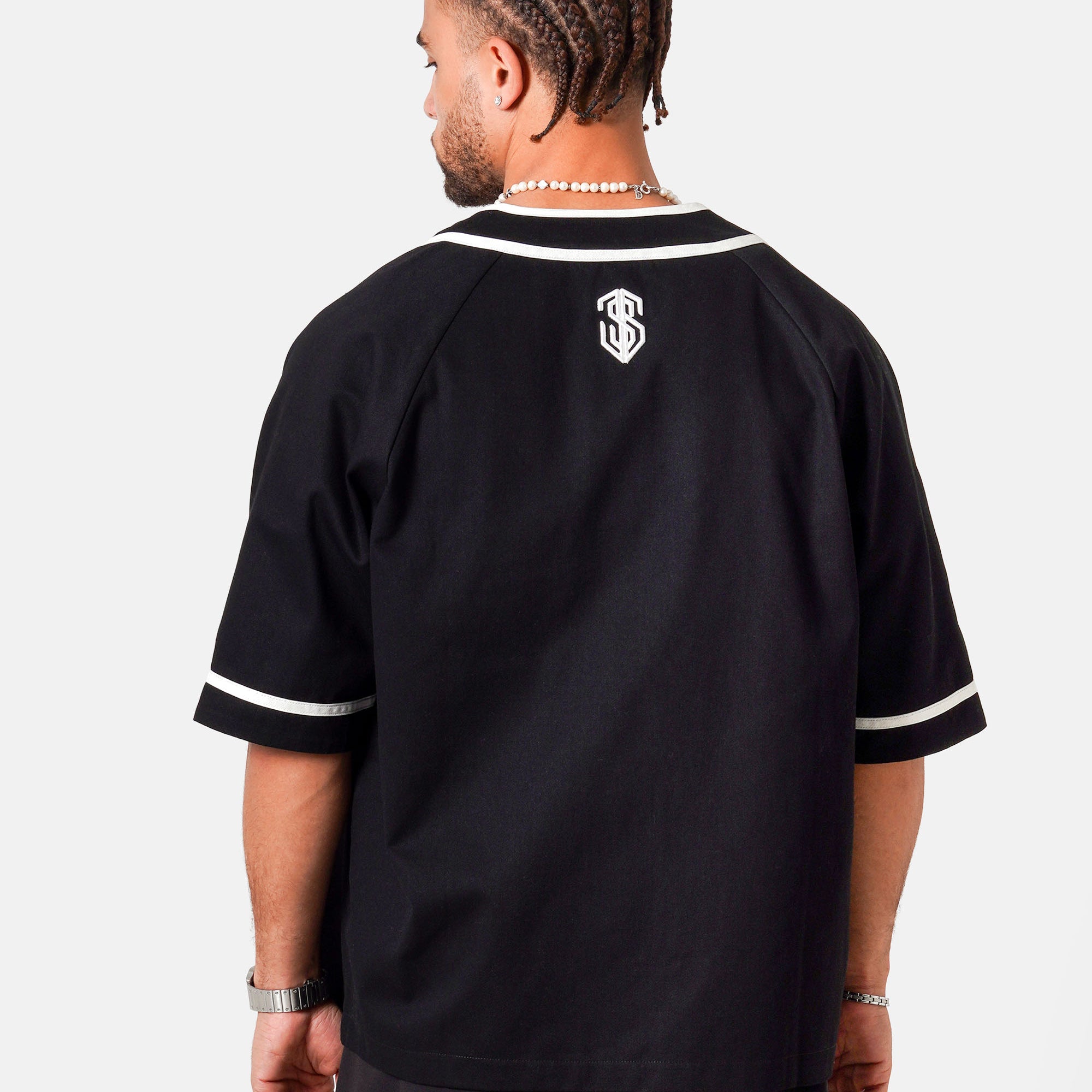 SIXTH JUNE - Baseball Serge SS Shirt - Black - Headz Up 