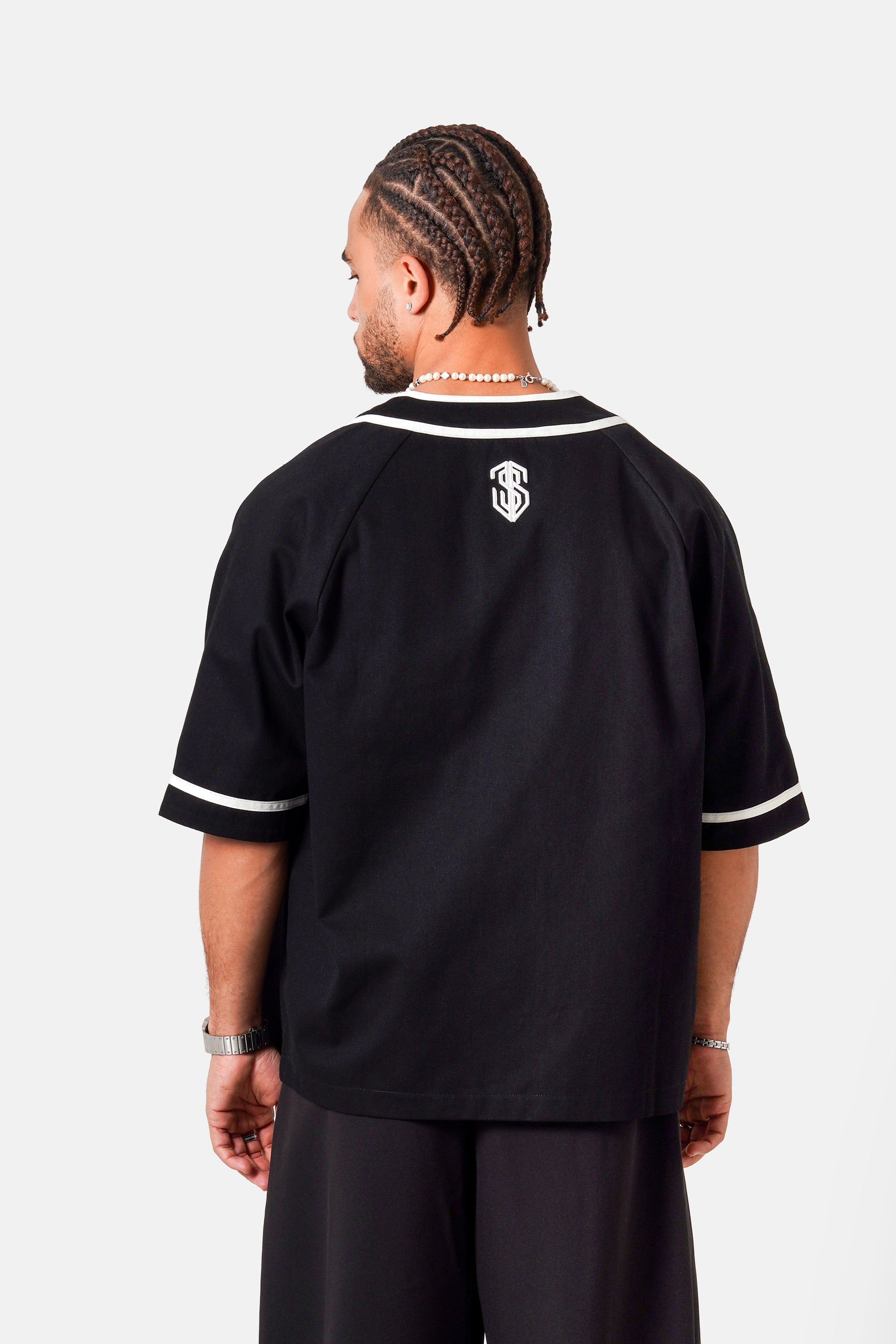 SIXTH JUNE - Baseball Serge SS Shirt - Black - Headz Up 
