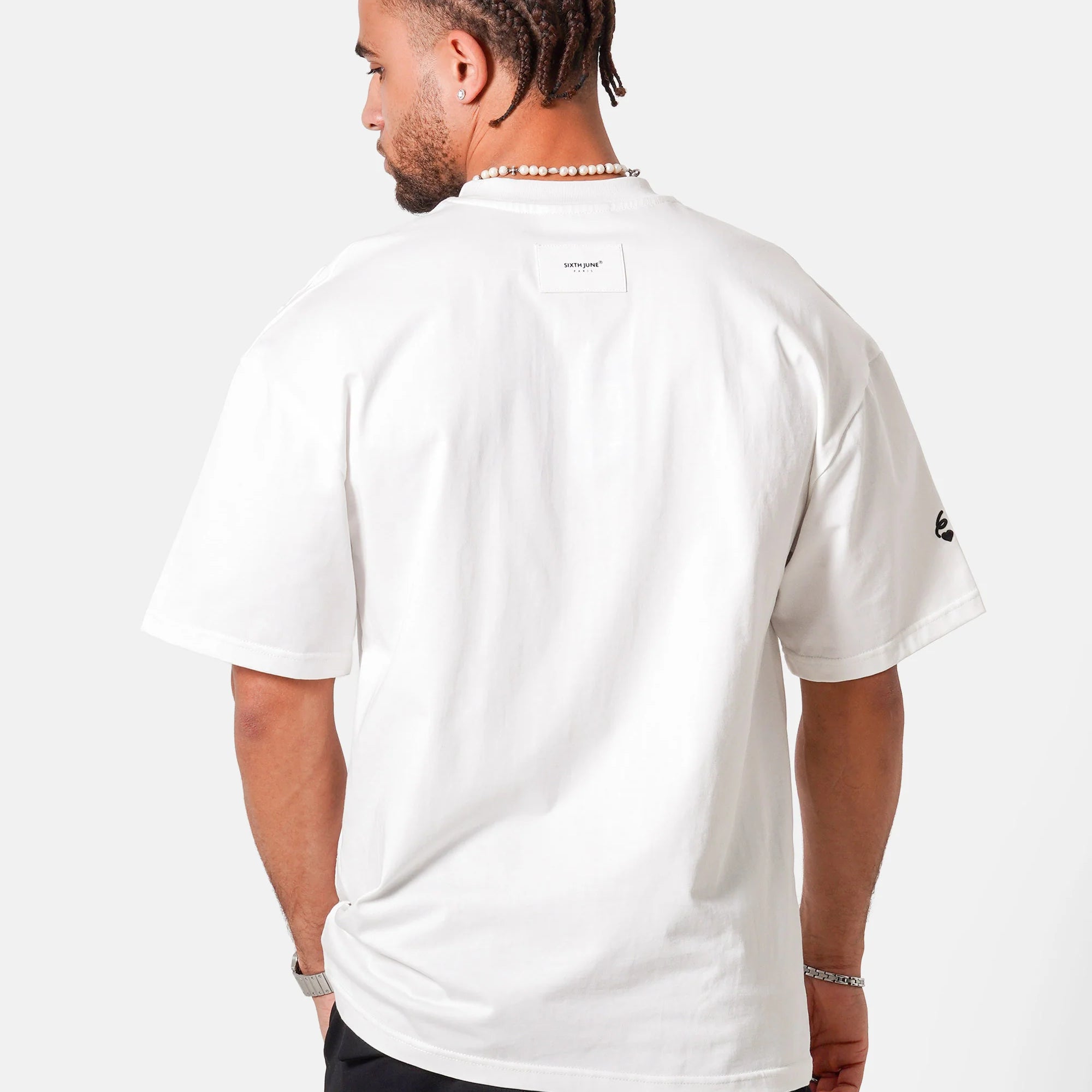 SIXTH JUNE - Flower Embroidery S/S T-Shirt - Offwhite - Headz Up 