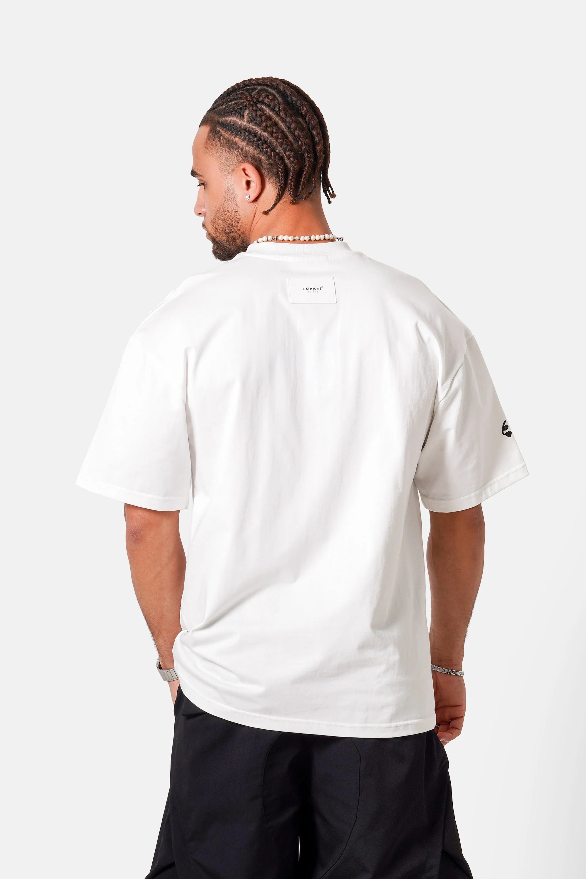 SIXTH JUNE - Flower Embroidery S/S T-Shirt - Offwhite - Headz Up 