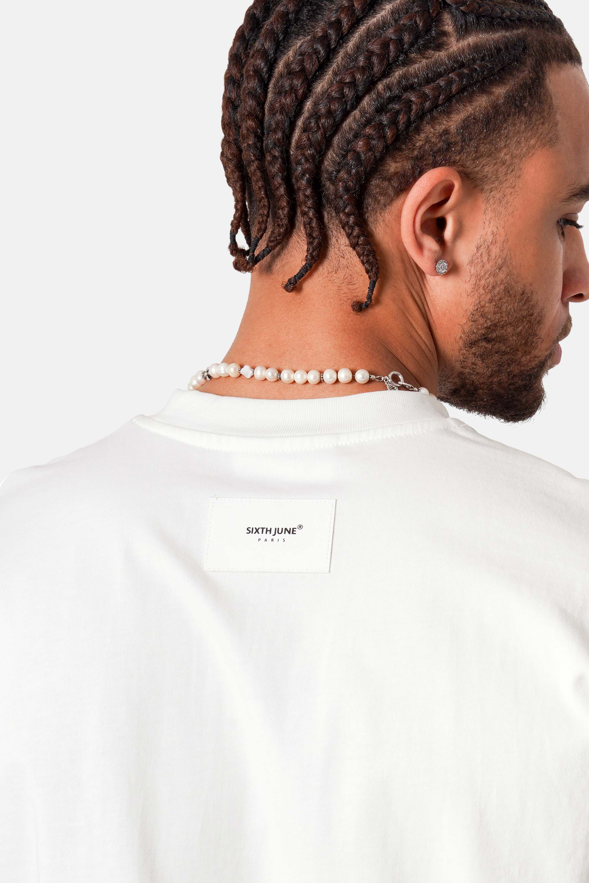 SIXTH JUNE - Flower Embroidery S/S T-Shirt - Offwhite - Headz Up 