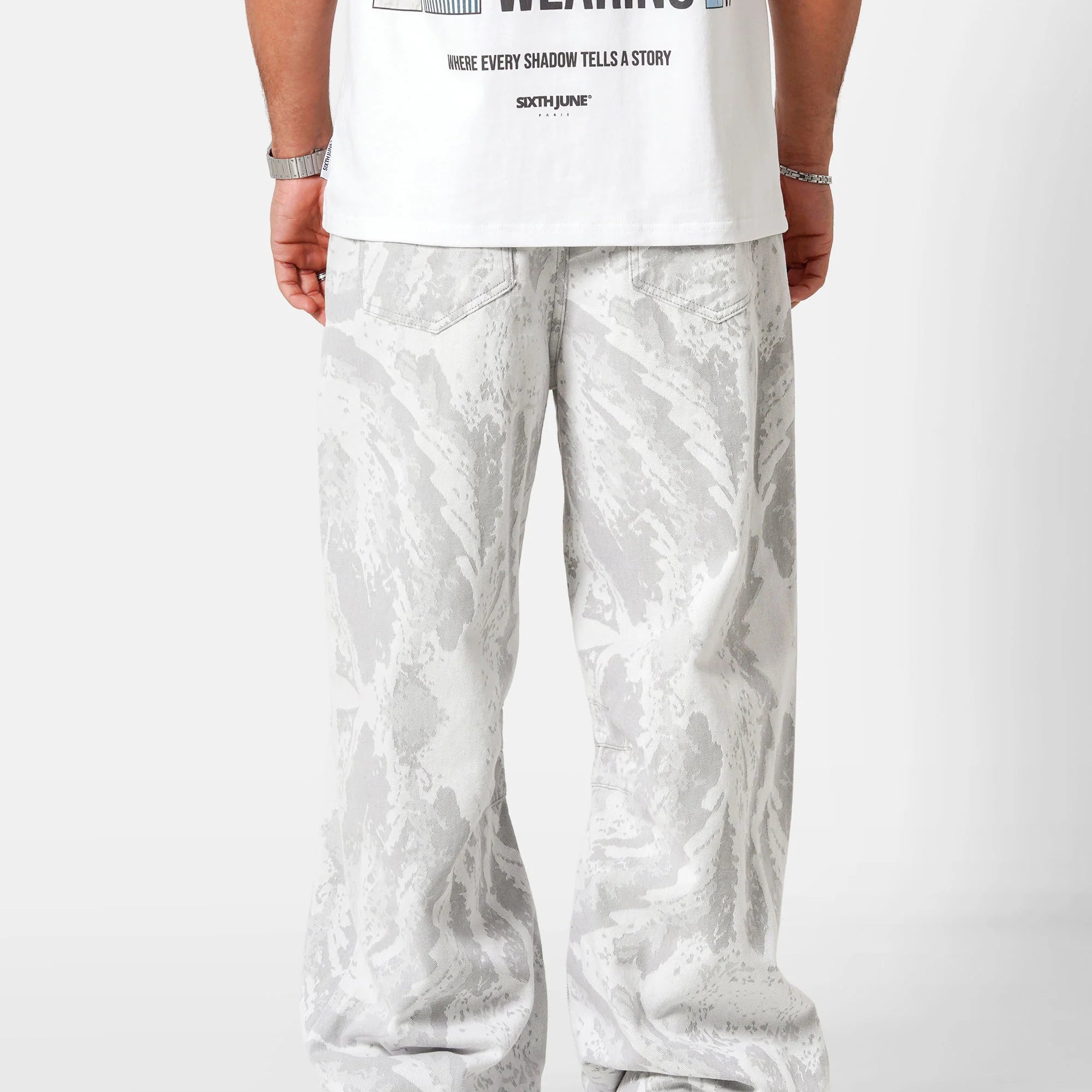 SIXTH JUNE - Camo Baggy Pants - Grey - Headz Up 