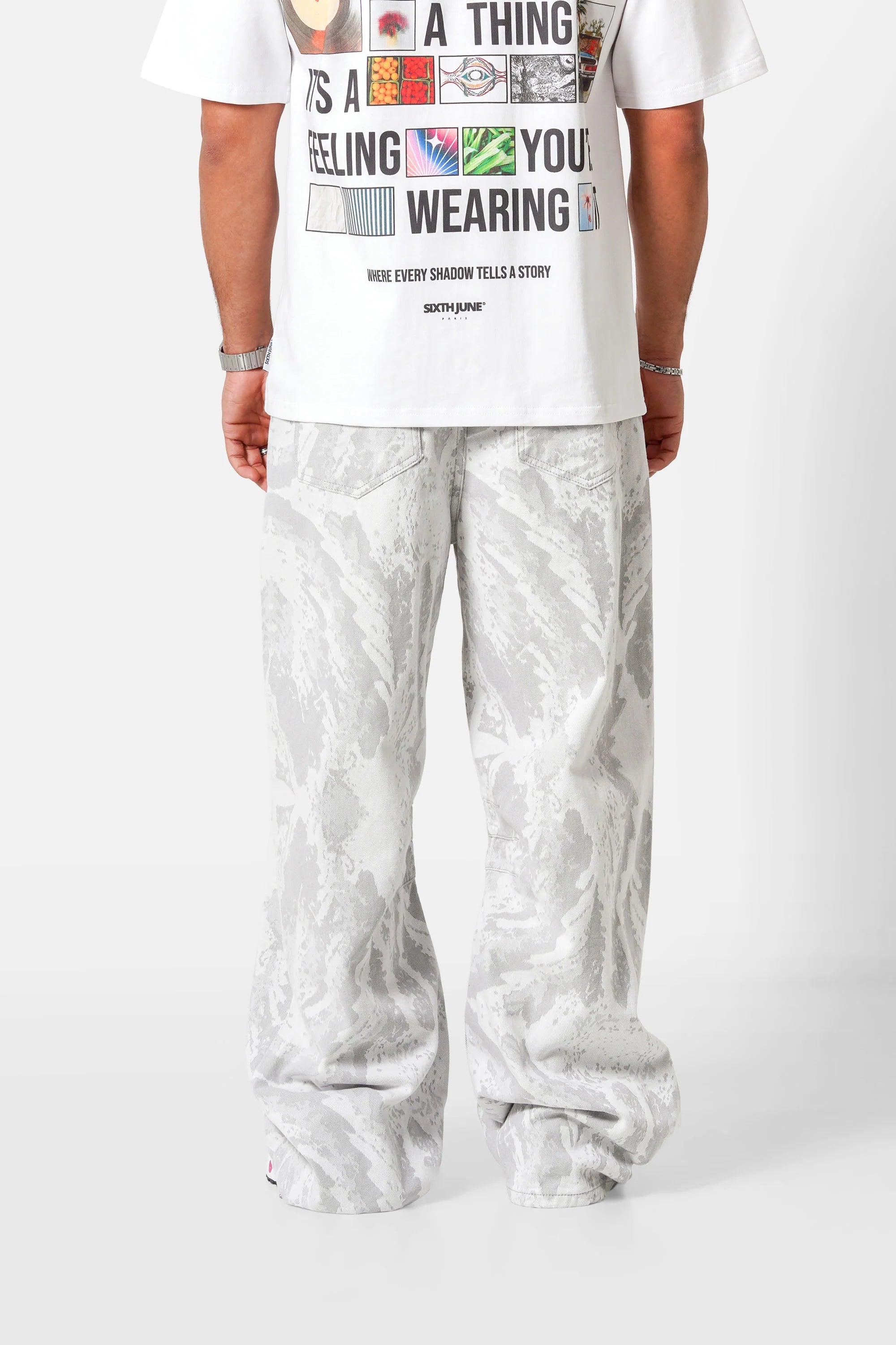 SIXTH JUNE - Camo Baggy Pants - Grey - Headz Up 