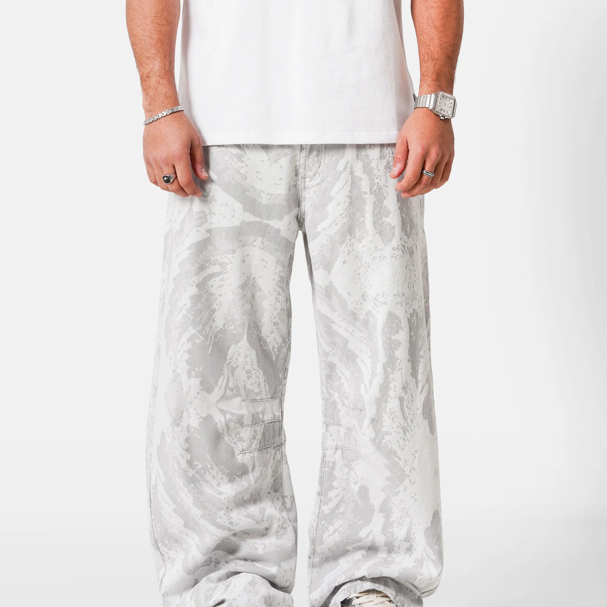 SIXTH JUNE - Camo Baggy Pants - Grey - Headz Up 