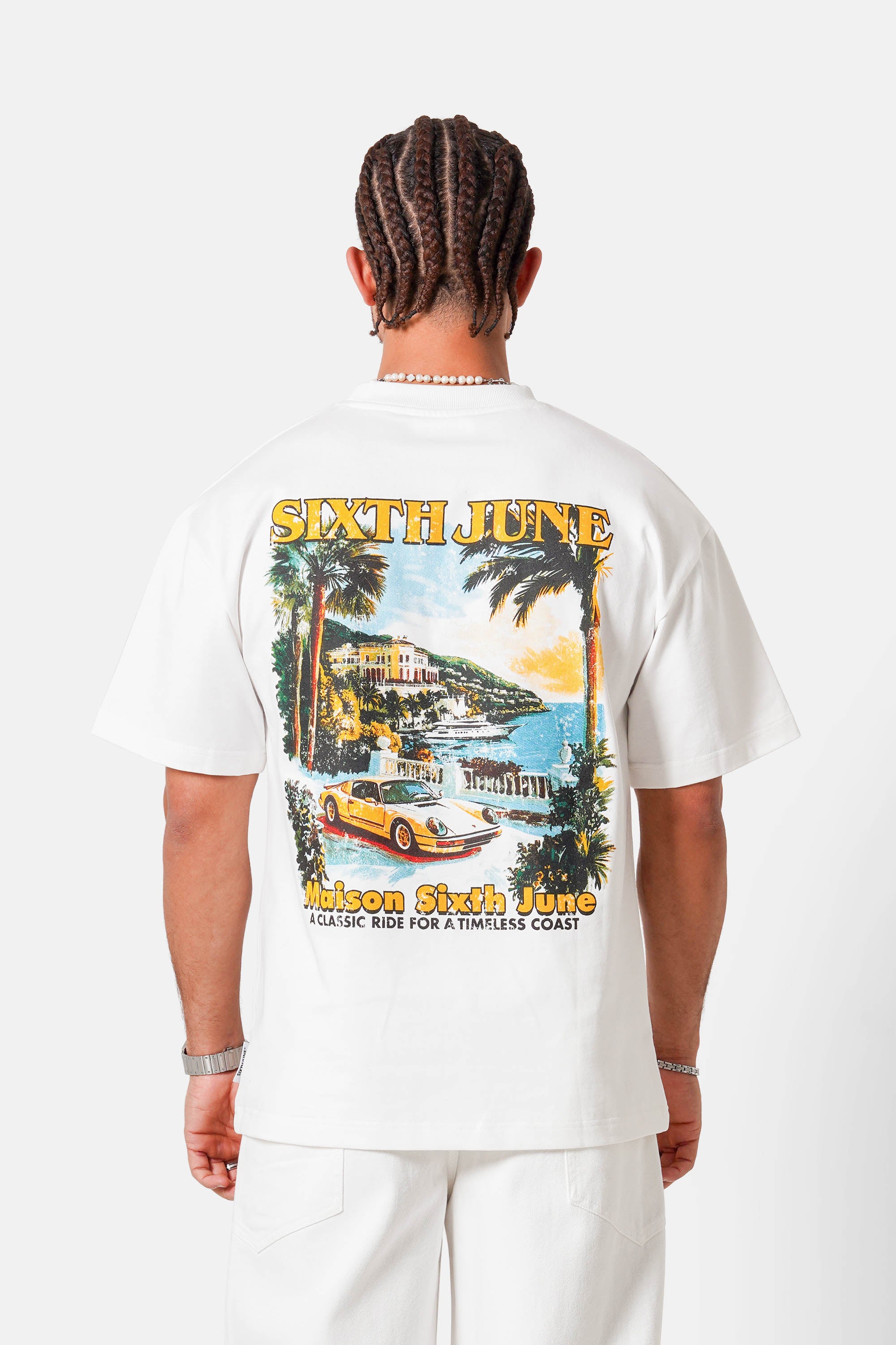 SIXTH JUNE - Coast Back Print SS T-shirt - White - Headz Up 