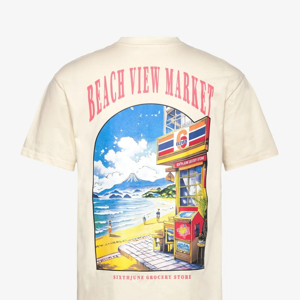 SIXTH JUNE - 6 Eleven print SS Tshirt - Beige - Headz Up 