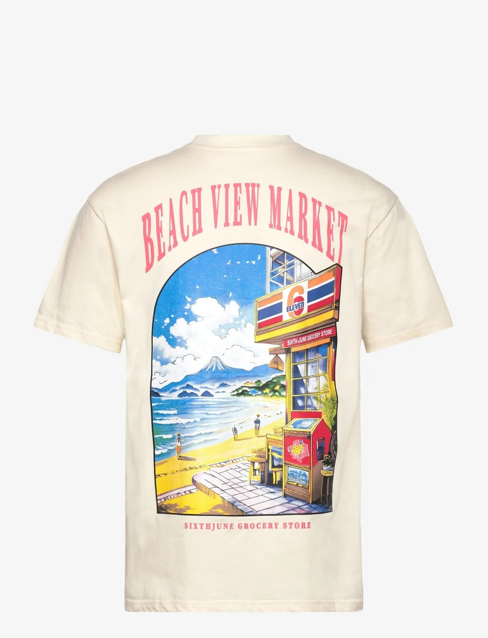 SIXTH JUNE - 6 Eleven print SS Tshirt - Beige - Headz Up 
