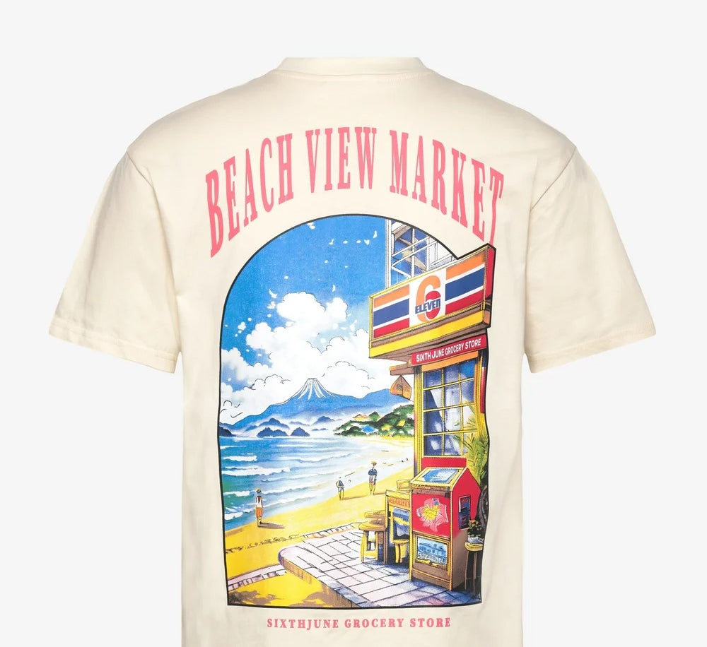 SIXTH JUNE - 6 Eleven print SS Tshirt - Beige - Headz Up 
