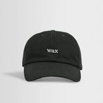 Sort Spencer sport cap fra Wax London i vaskede bomuldsmaterialer, afslappet og sporty design med justerbart bånd.