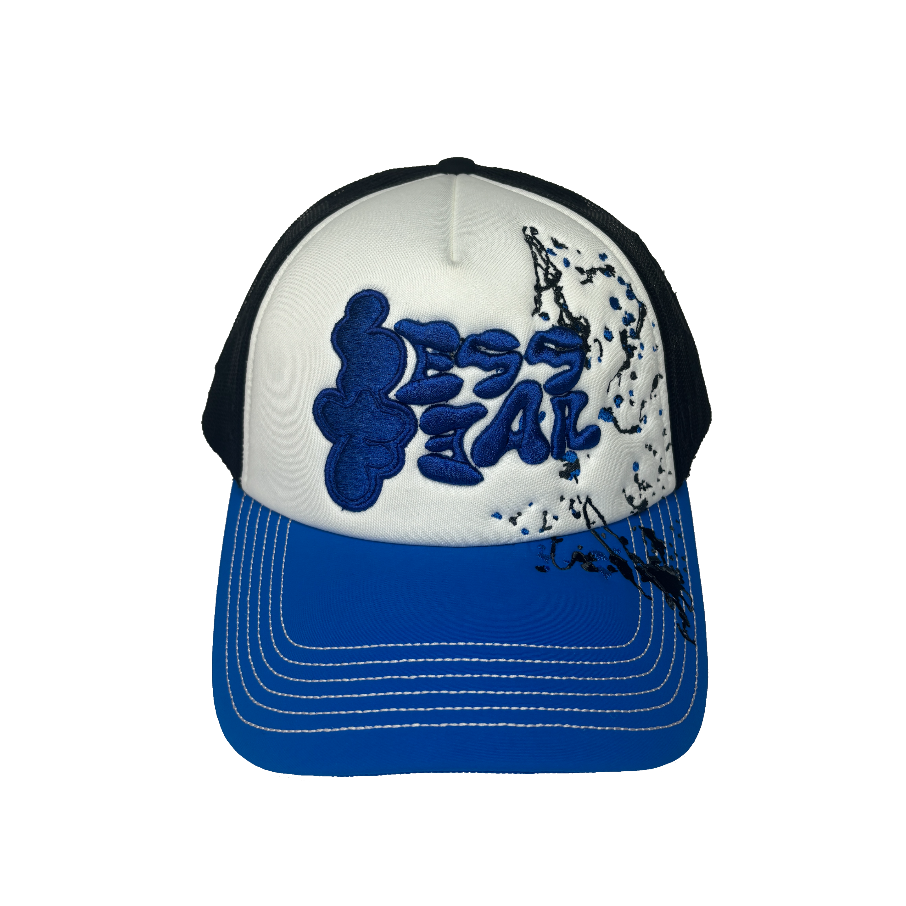 LESS FEAR - 5-Panel Trucker Cap - Blue - Headz Up 