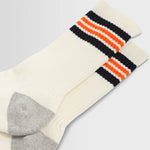 WAX LONDON - Thorpe Sport Sock - Ecru Orange - Headz Up 