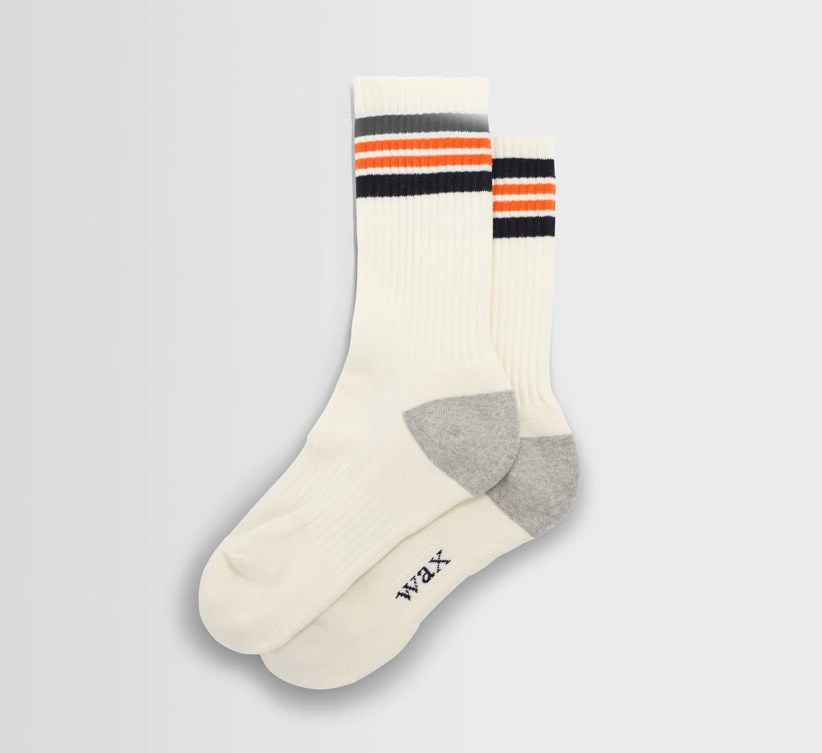 WAX LONDON - Thorpe Sport Sock - Ecru Orange - Headz Up 