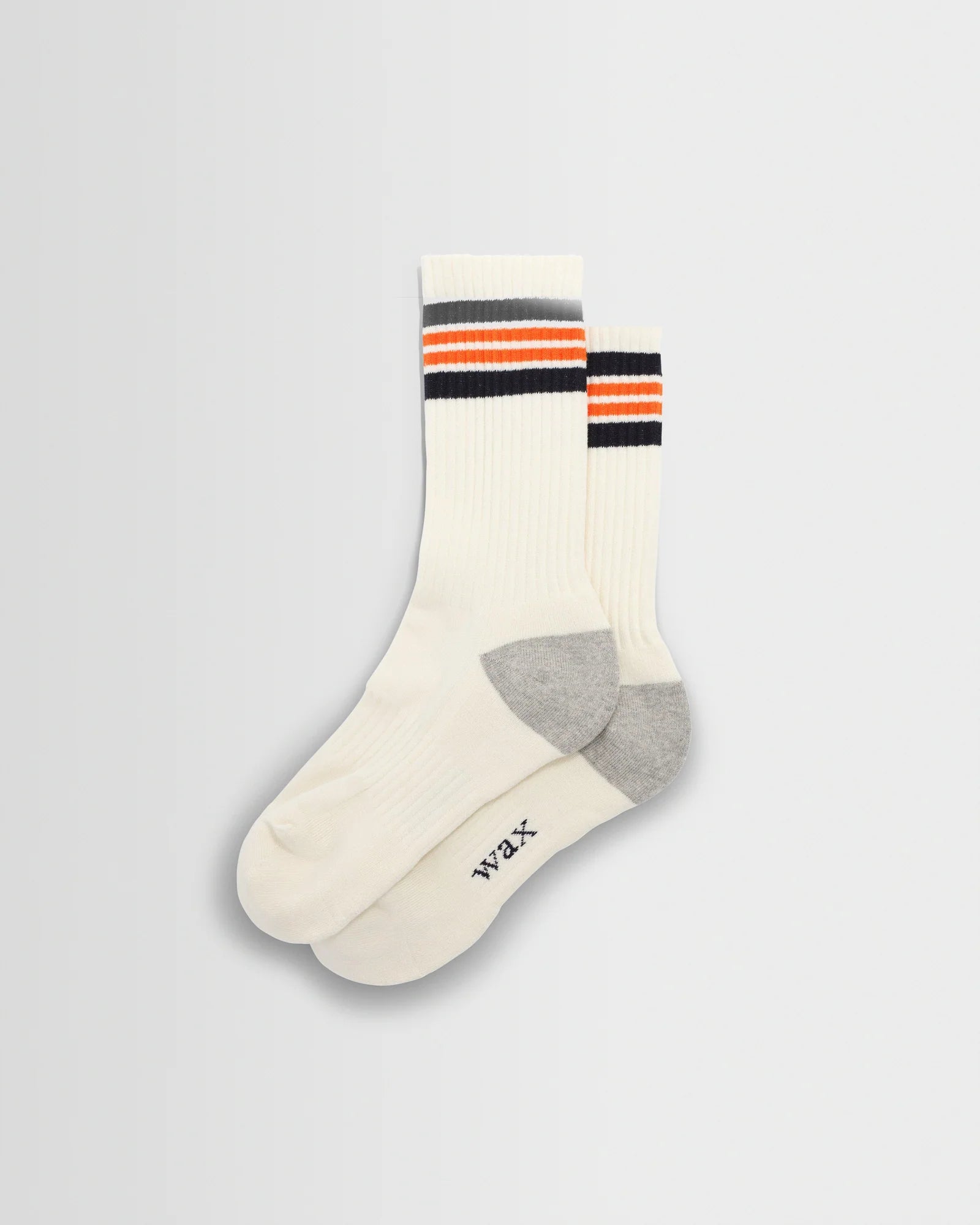 WAX LONDON - Thorpe Sport Sock - Ecru Orange - Headz Up 