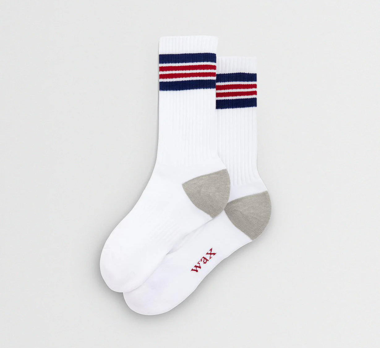 WAX LONDON - Thorpe Sport Sock - White/Red - Headz Up 