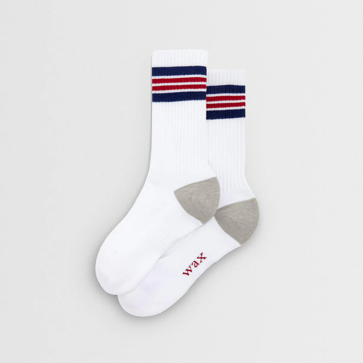WAX LONDON - Thorpe Sport Sock - White/Red - Headz Up 