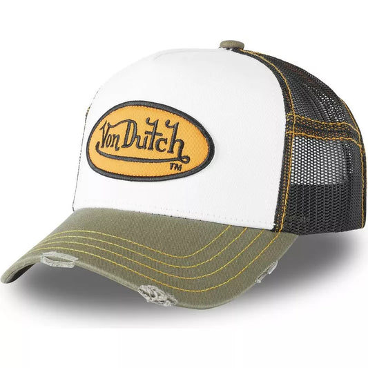 Von Dutch - Oval Patch Black/White/Dark Green Trucker Cap - Headz Up 