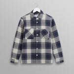 WAX LONDON - Whiting  Overshirt - Navy Marine Beatnik - Headz Up 