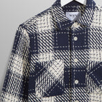 WAX LONDON - Whiting  Overshirt - Navy Marine Beatnik - Headz Up 