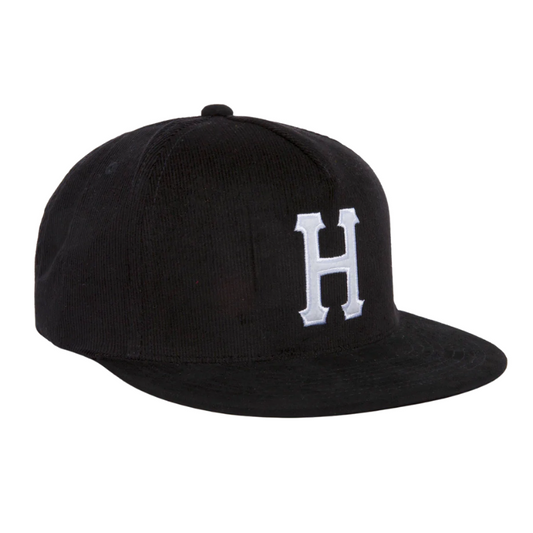 HUF - Corduroy Classic H 5 Panel Cap - Black - Headz Up 