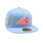 Colorado Rockies Cooperstown 59Fifty Fitted 25th Anniversary - Birdseye Blue/Pink - Headz Up 