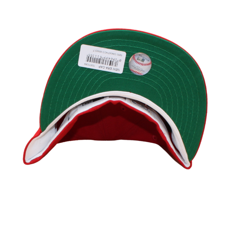 Oakland Athletics Cooperstown 59Fifty Fitted World Series 1989 - Scarlet - Headz Up 